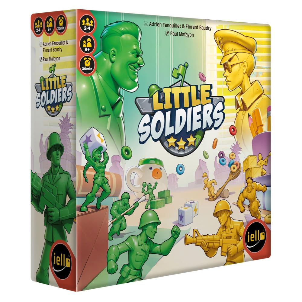 IELLO Little Soldiers: Strategy Board Game for 2-4 Players | 30-Minute Skirmishes