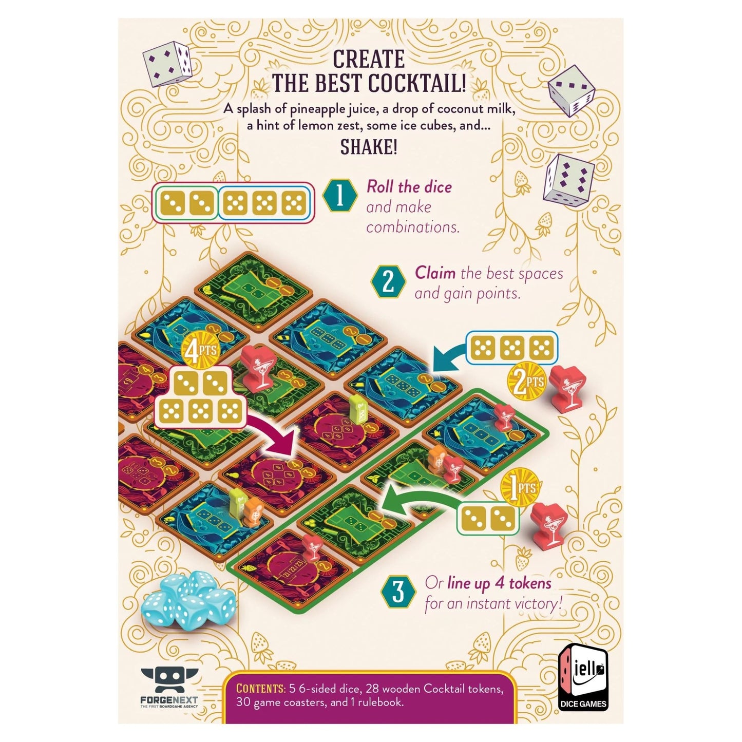 IELLO Pina Coladice — Vibrant, Quick-Play Dice Game for All Ages