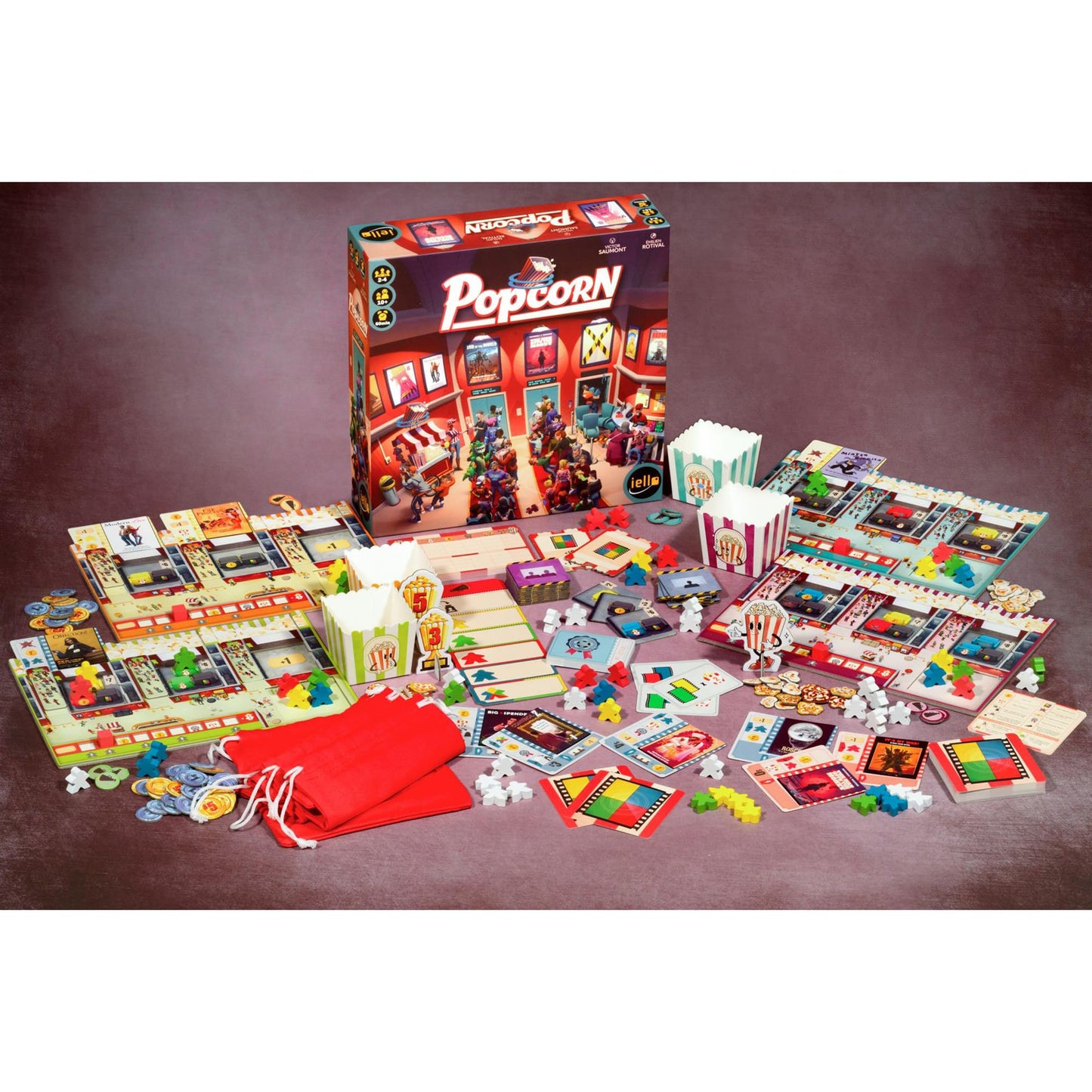 IELLO Popcorn: Strategy Board Game – Run a Movie Theater (60 min, 2-4 players)