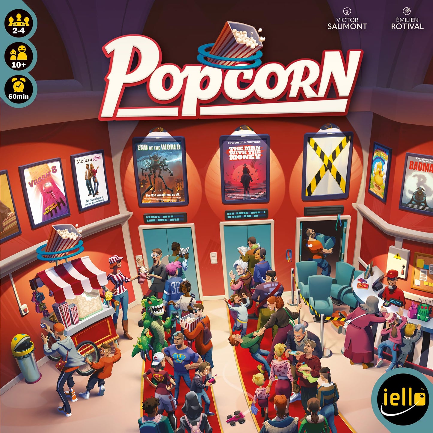 IELLO Popcorn: Strategy Board Game – Run a Movie Theater (60 min, 2-4 players)
