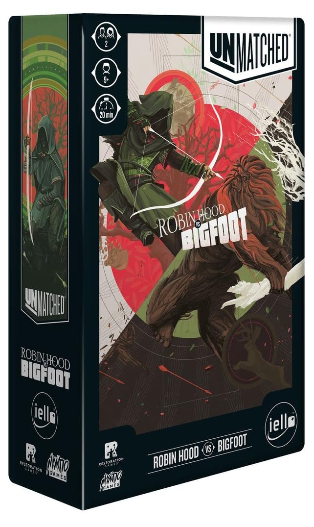 IELLO Unmatched: Robin Hood vs Big Foot – Asymmetrical Card Game for 2 Players, Ages 9+, ~20 Minutes