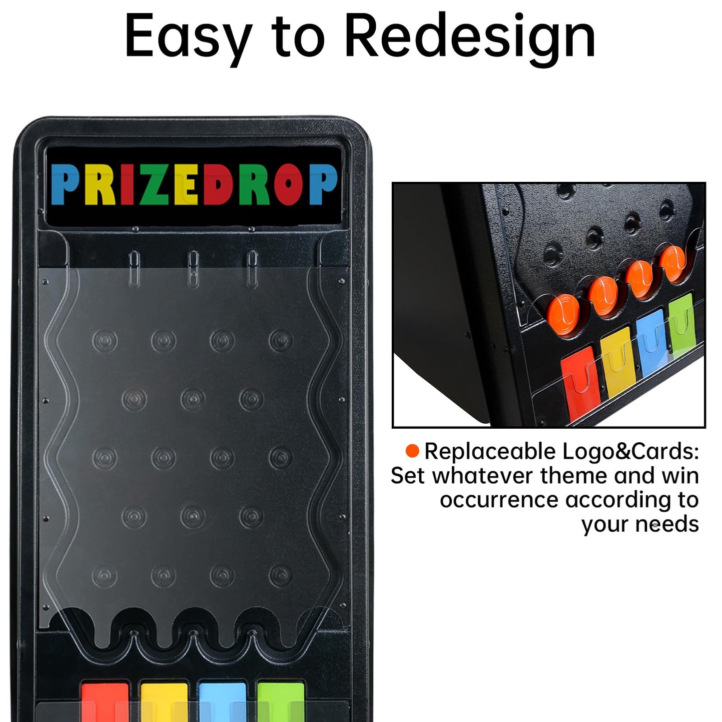 iElyiEsy Mini Tabletop Plinko Board – 4-Slot Prize Drop, 8 Customizable Pucks, Foldable 25x14-Inch Game