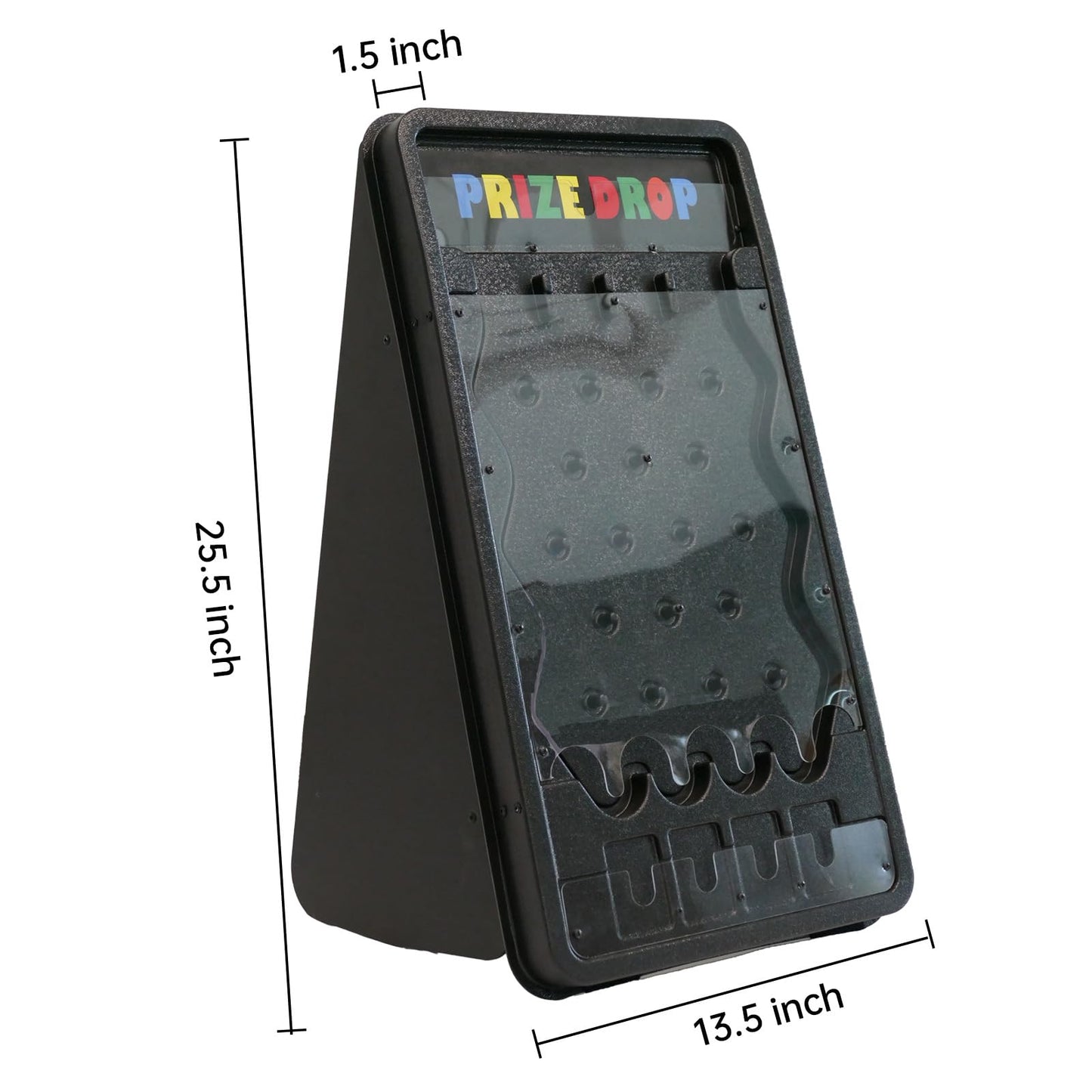 iElyiEsy Mini Tabletop Plinko Board – 4-Slot Prize Drop, 8 Customizable Pucks, Foldable 25x14-Inch Game
