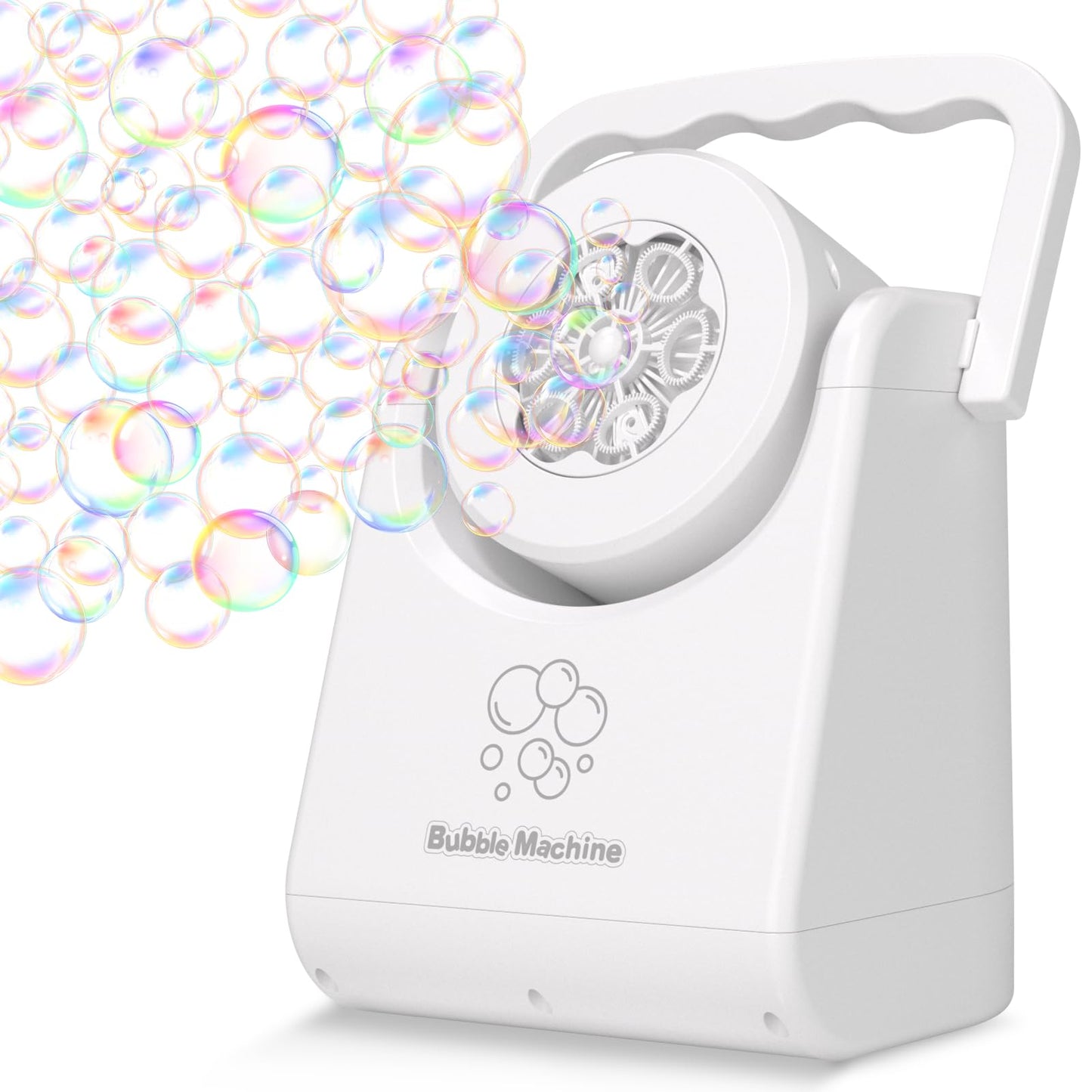 IFLOVE Bubble Machine for Kids – Automatic Bubble Blower with Adjustable Angle, Portable Toy for 3-8 Year Olds