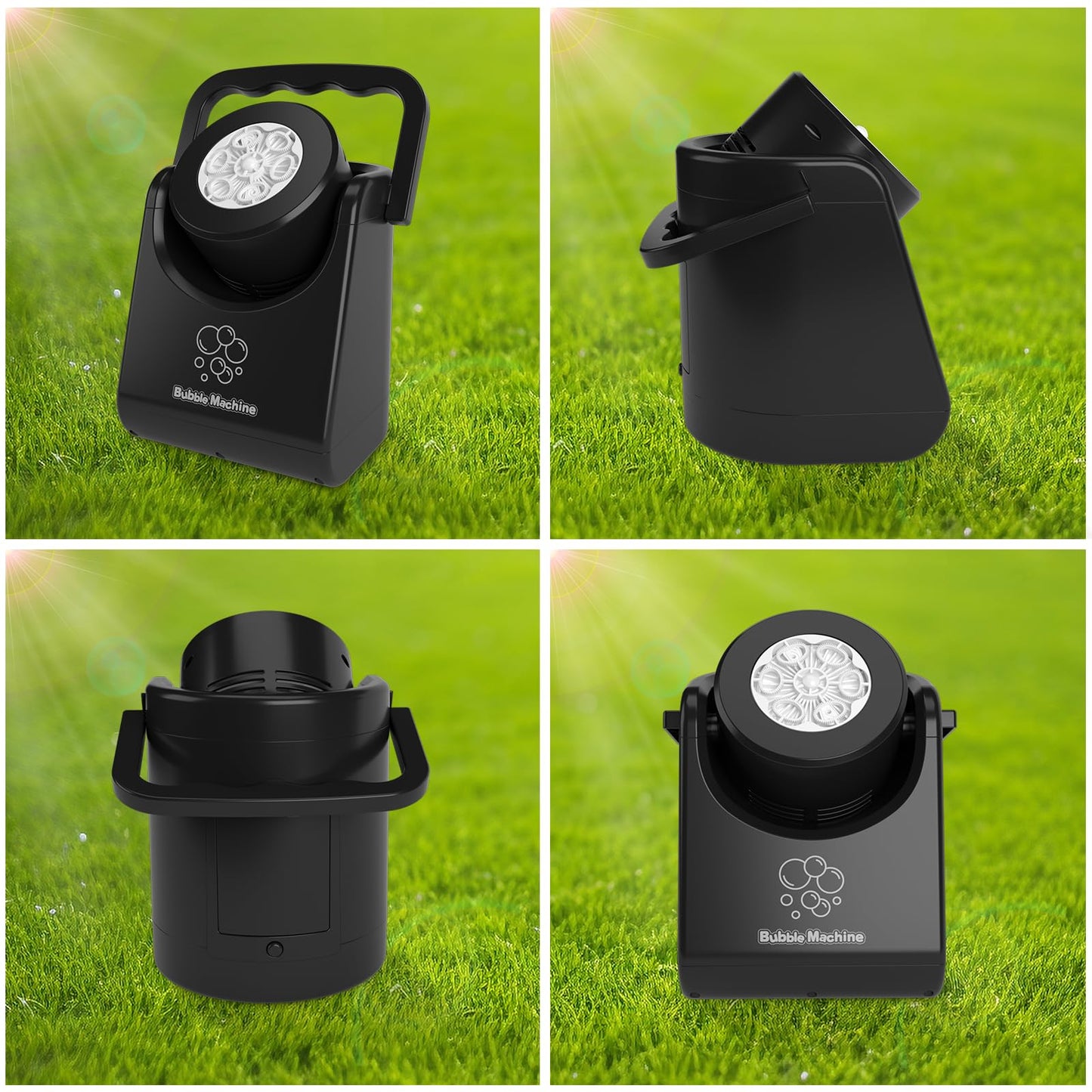 IFLOVE Bubble Machine for Kids – Automatic Bubble Blower, Adjustable Angle, Battery-Powered Outdoor Toy