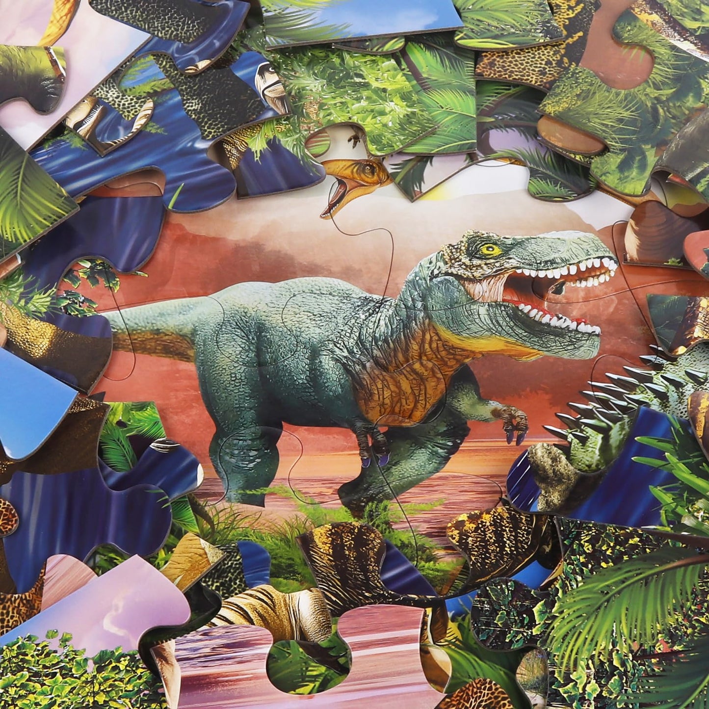 IFLOVE Jumbo Floor Puzzle for Kids – 48-Piece Forest Dinosaur Puzzle, Educational Toy Ages 3-5
