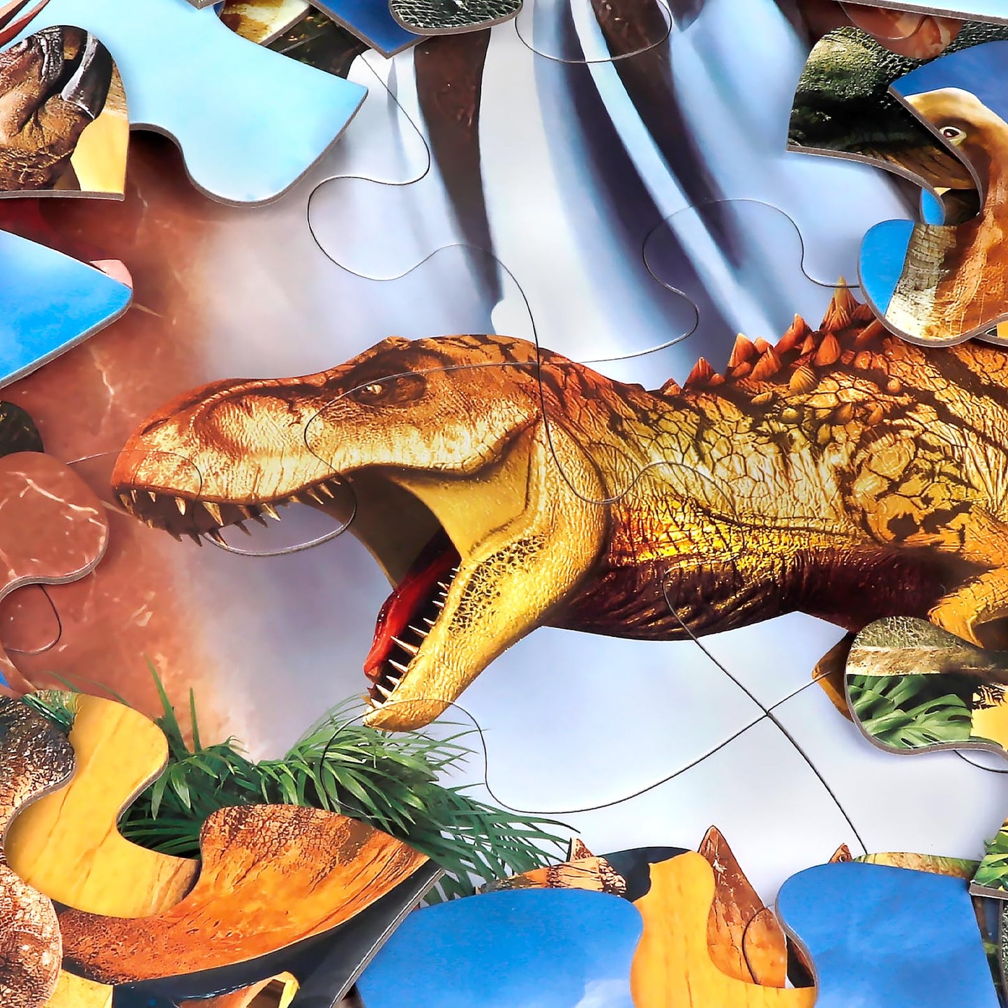 IFLOVE Jumbo Floor Puzzle – 48-Piece Waterfall Dinosaur for Preschool Learning