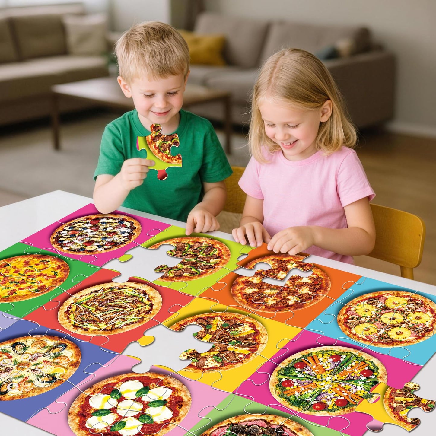 IFLOVE Jumbo Pizza Floor Puzzle – 48-Piece Learning Toy for Kids 3–8