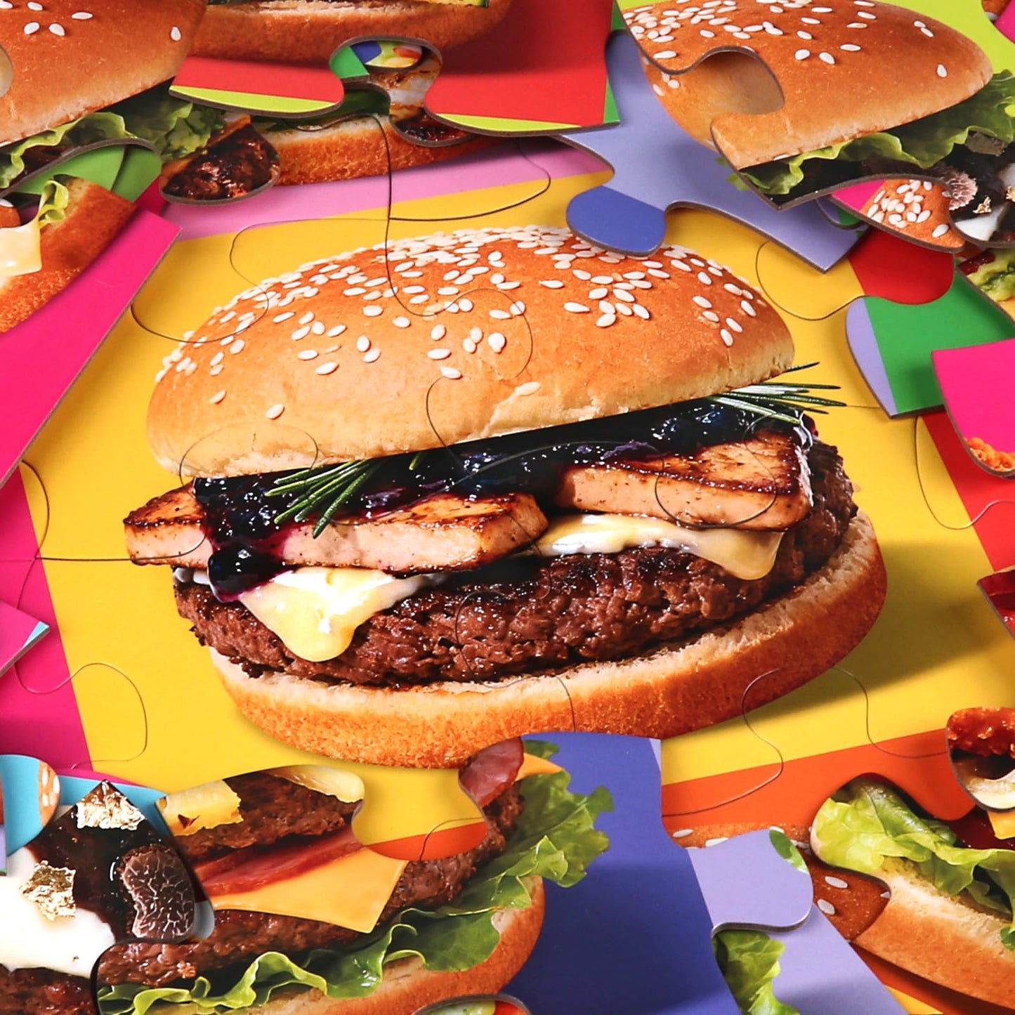 IFLOVE Jumbo Floor Puzzle for Kids – 48-Piece Hamburger Jigsaw, Safe Fun for Ages 3–8