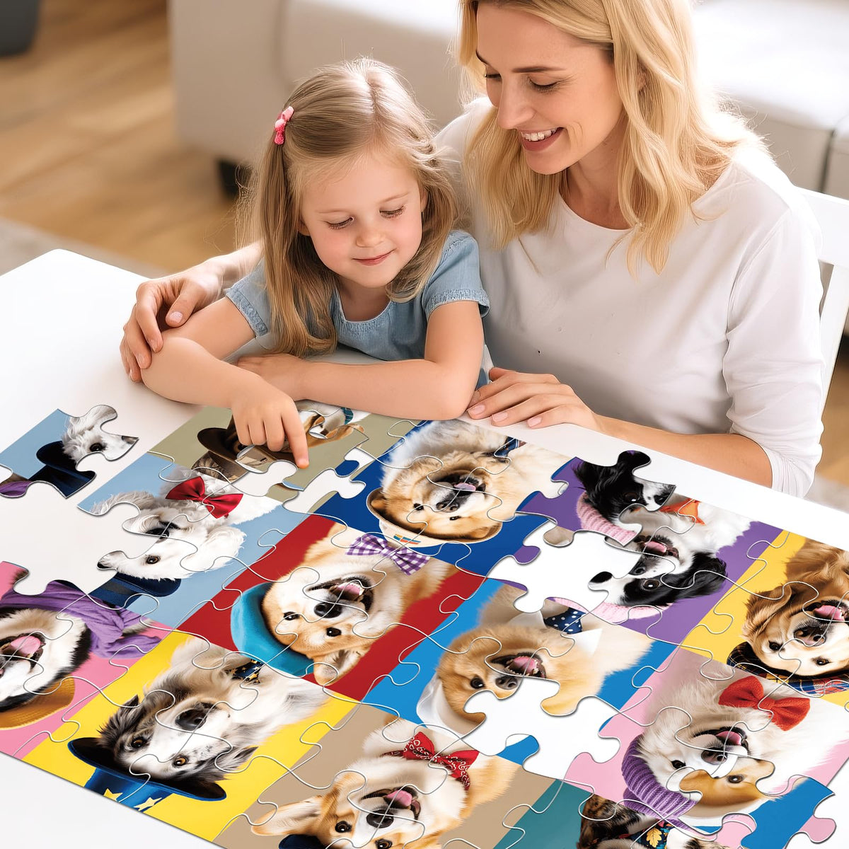 IFLOVE Jumbo Floor Puzzle for Kids – 48-Piece Dog Jigsaw, Educational Toy for Toddlers 3–6, Puppy Theme Gift