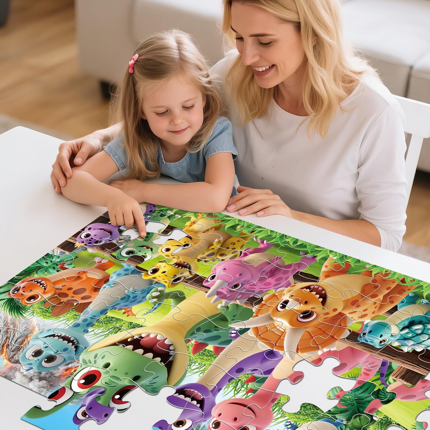 IFLOVE Jumbo Floor Puzzle for Kids 4-6 — 48-Piece Dinosaur Jigsaw