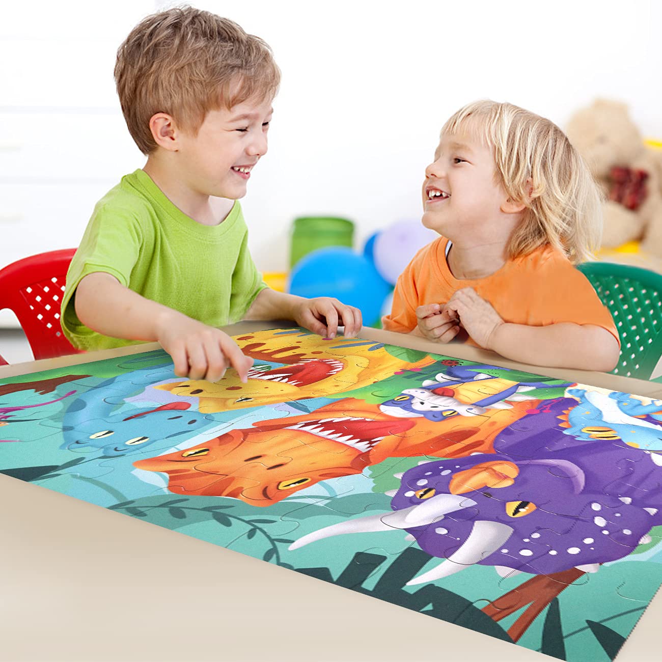 IFLOVE Jumbo Floor Puzzle for Kids – 48-Piece Dinosaur Jigsaw, Educational Toy Ages 3-6