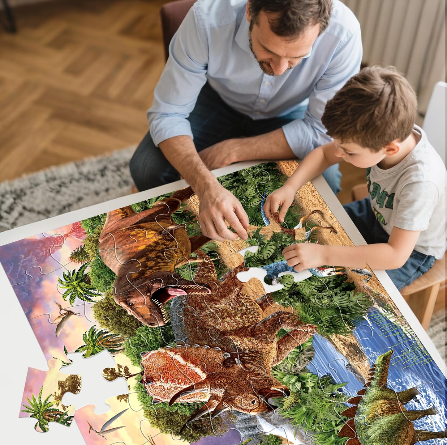 IFLOVE Jumbo Floor Puzzle – 48-Piece Dinosaur for Toddlers 3-5 | Educational Toy Gift