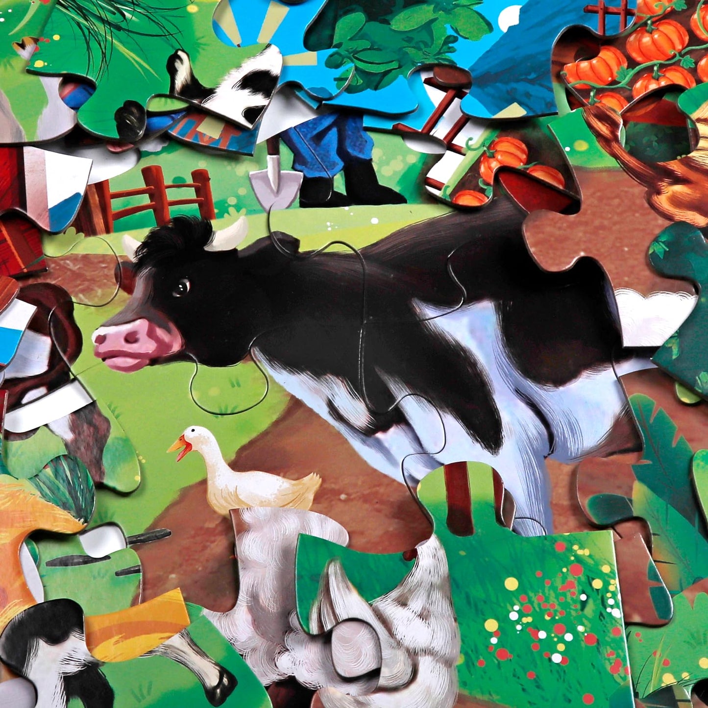 IFLOVE Jumbo Farm Floor Puzzle – 48-Piece Barn Puzzle for Kids 3-8