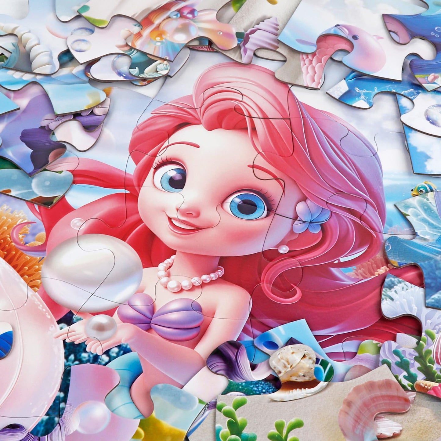 IFLOVE Jumbo Mermaid Floor Puzzle – 48-Piece Ocean Adventure for Ages 3-8