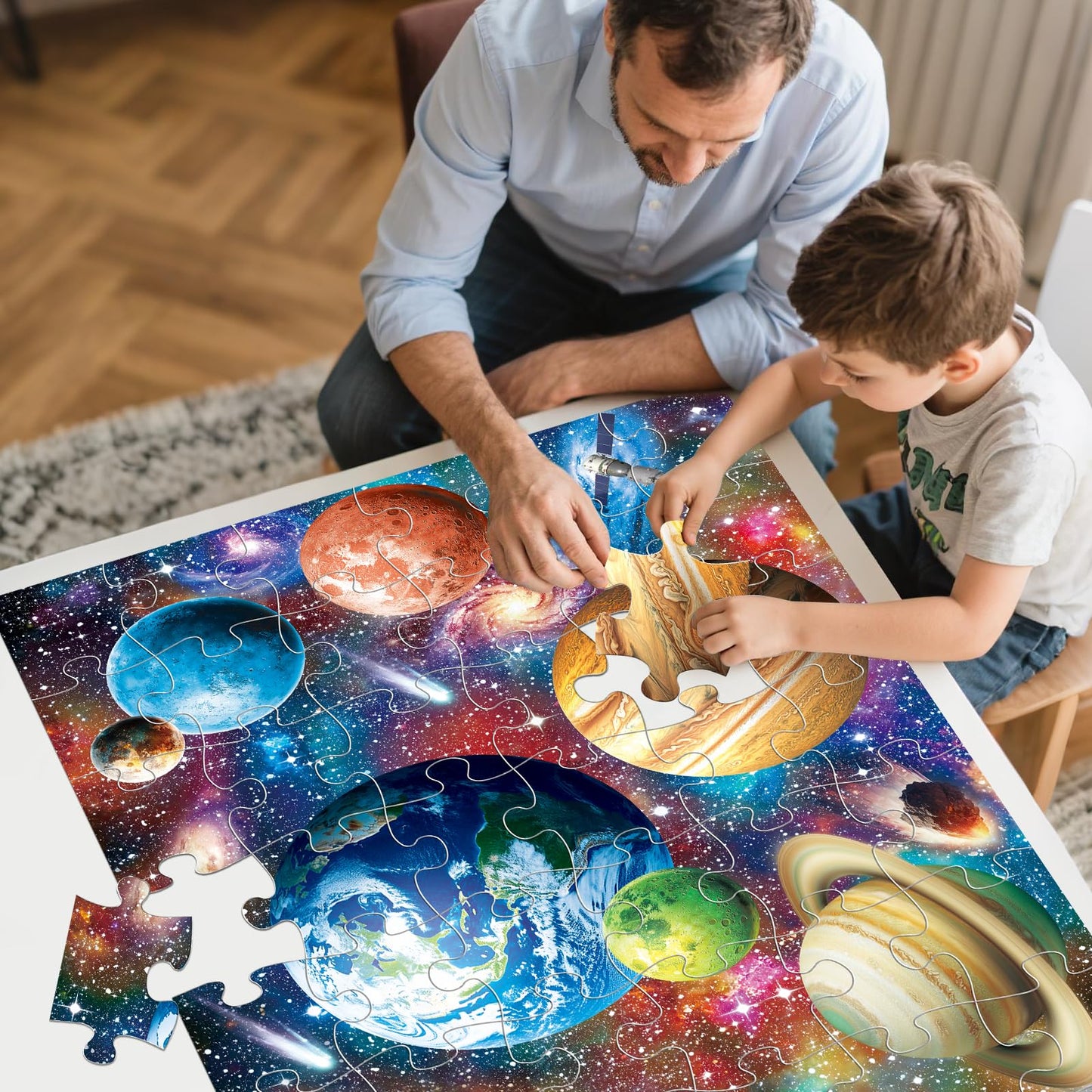 IFLOVE Jumbo Floor Puzzle – Solar System 48-Piece Large Kids Jigsaw for Ages 3-8