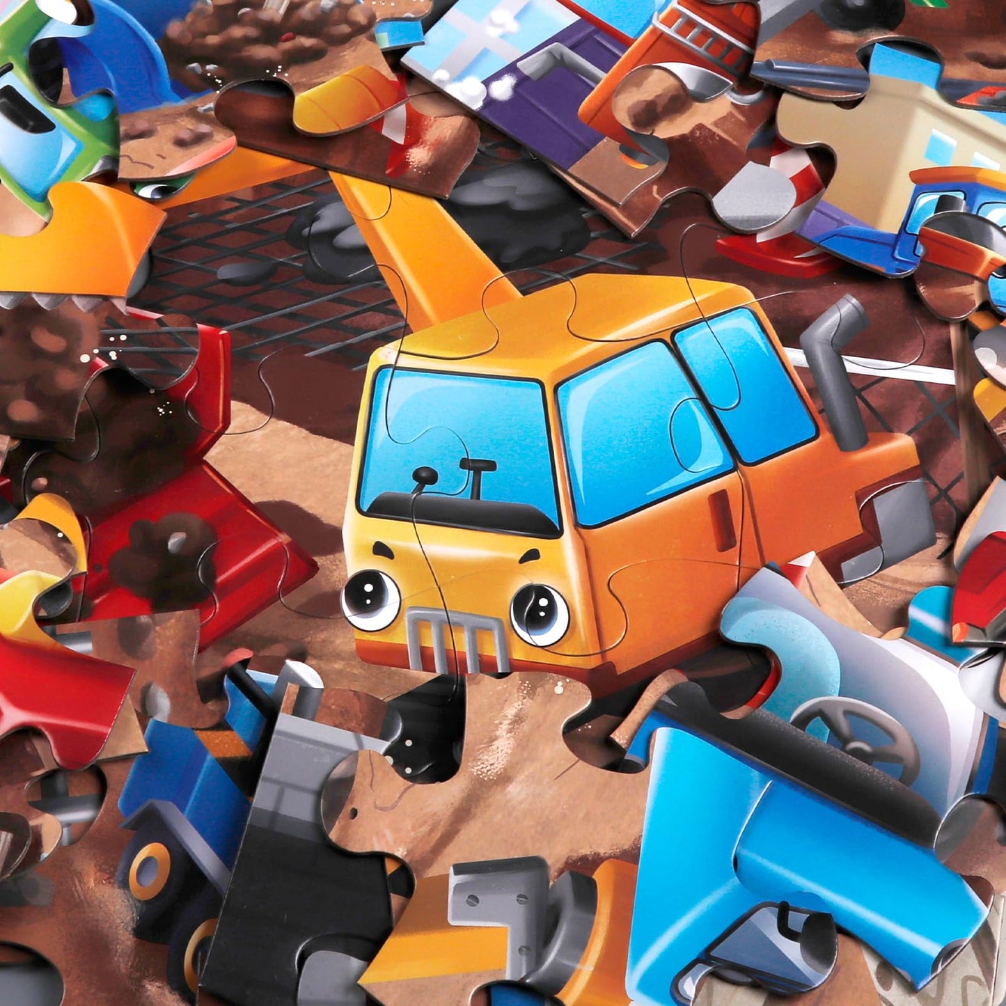 IFLOVE Jumbo Floor Puzzle for Kids – 48-Piece Construction Site Puzzle (Ages 3-5)