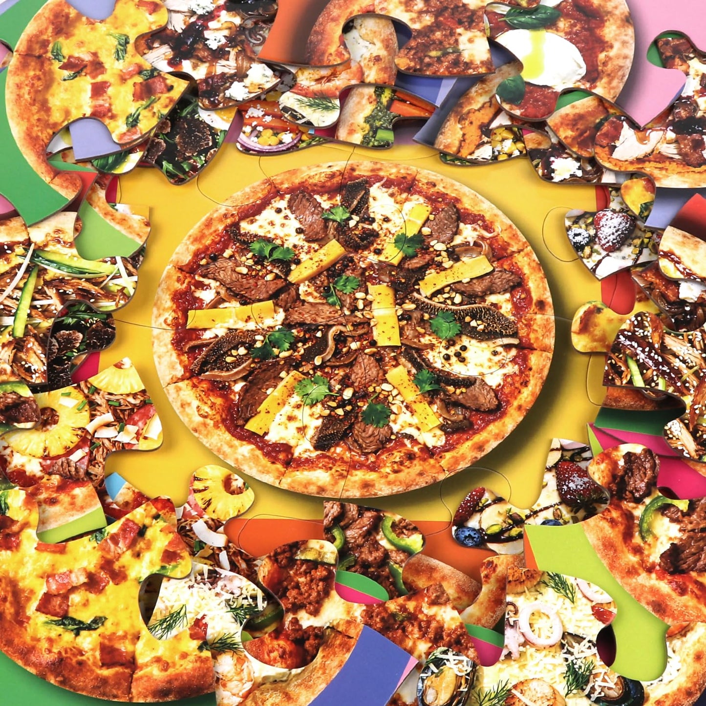 IFLOVE Jumbo Pizza Floor Puzzle – 48-Piece Learning Toy for Kids 3–8