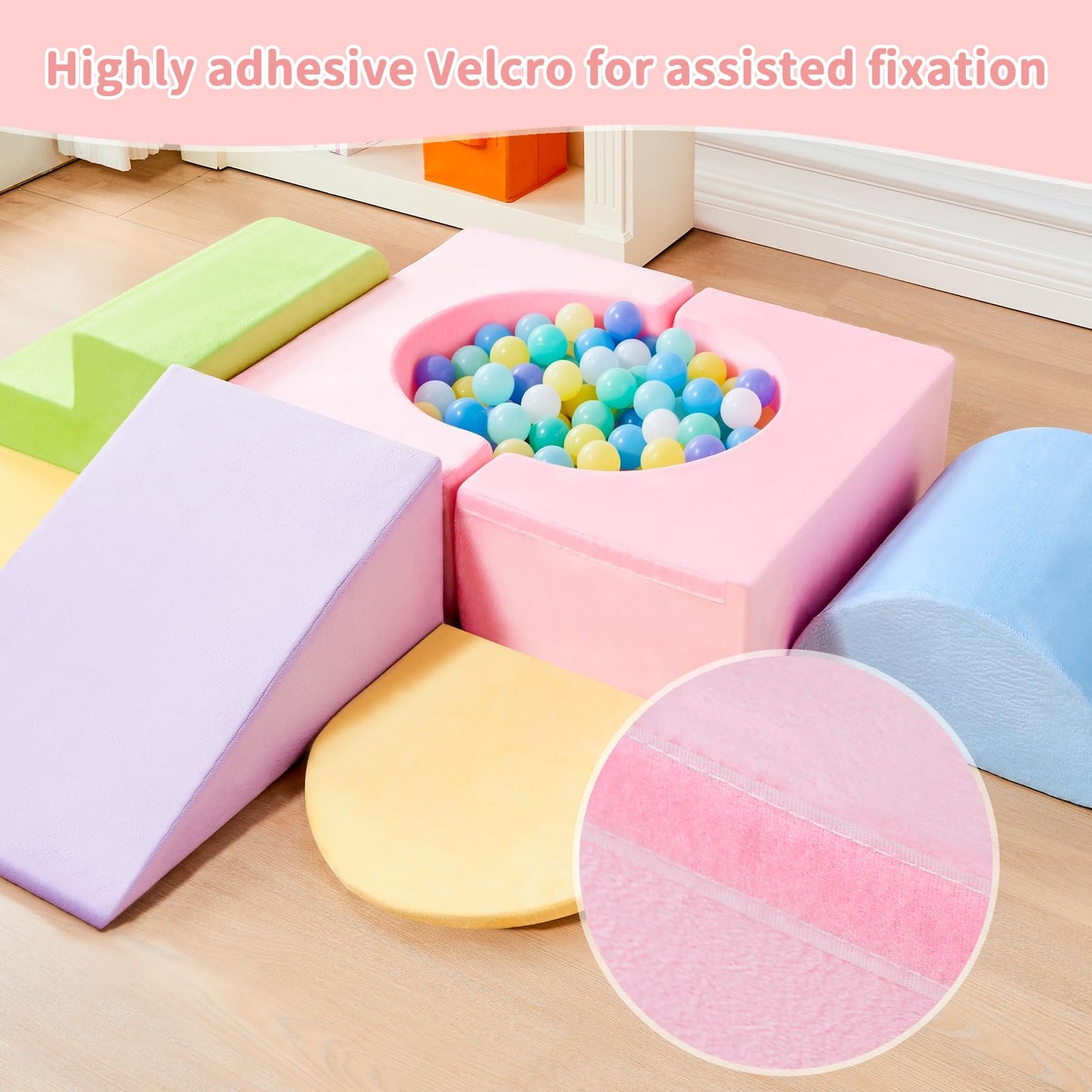IFNOW 7-Piece Foam Climbing Blocks for Toddlers – Indoor Soft Play Gym