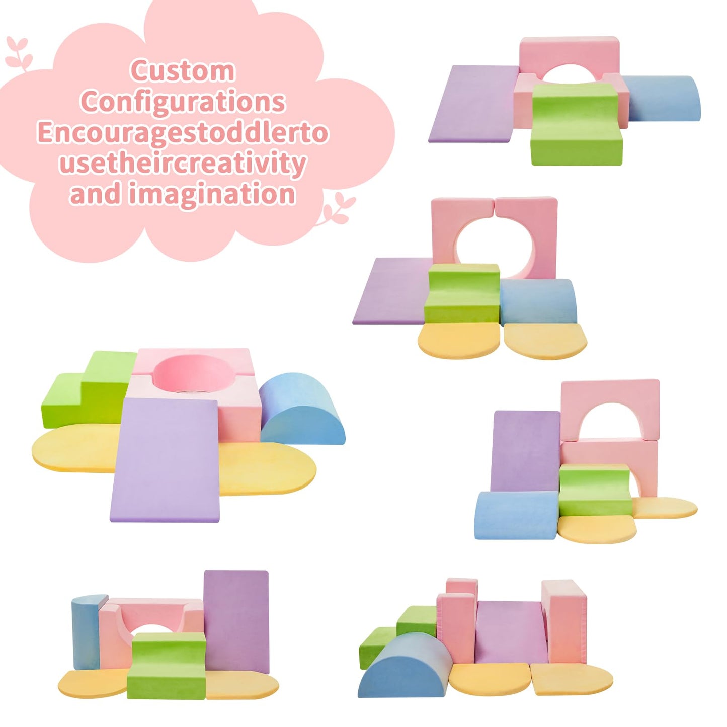IFNOW 7-Piece Foam Climbing Blocks for Toddlers – Indoor Soft Play Gym