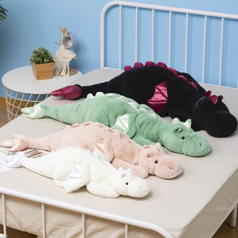 IFX24 Black Weighted Dragon Plush – 10 Lbs, 35.4 Inches for Comfort and Relaxation