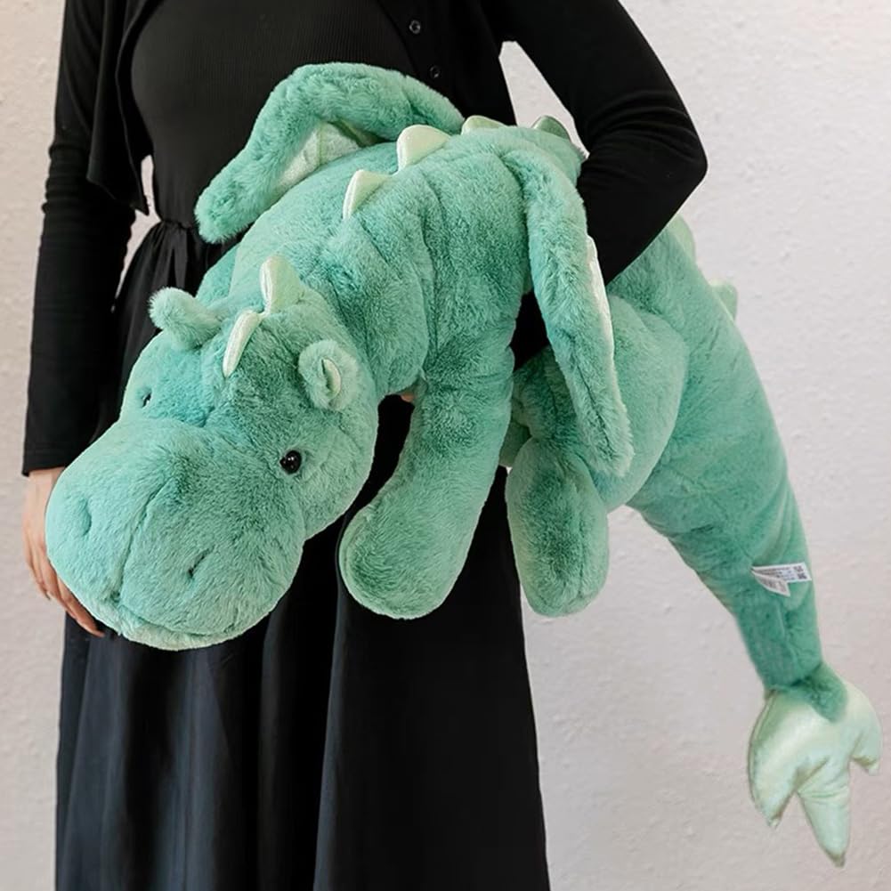 IFX24 Green Dragon Plush - Giant 51.2-Inch Soft Dragon Stuffed Animal