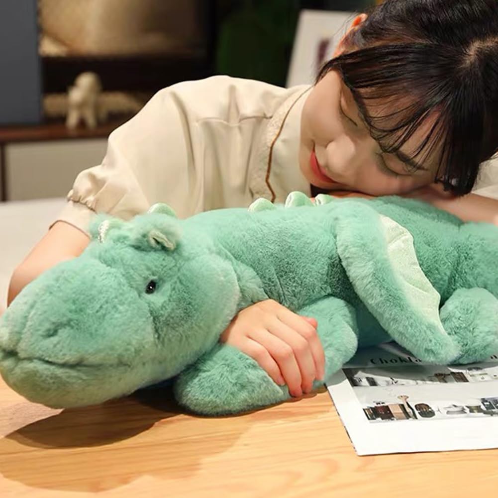 IFX24 Green Dragon Plush - Giant 51.2-Inch Soft Dragon Stuffed Animal