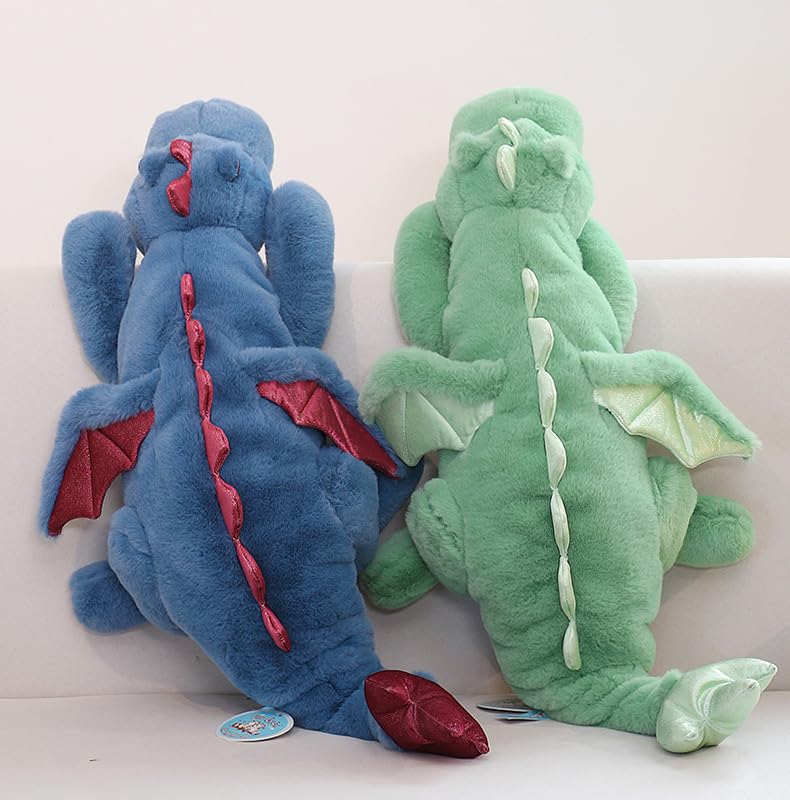 IFX24 Green Dragon Plush – 35.4-Inch Medium Soft Dinosaur-Style Stuffed Animal, CPC Certified