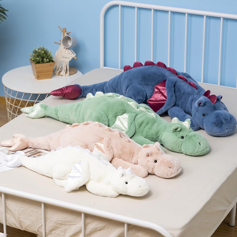 IFX24 35.4in Pink Dragon Plush - Medium Soft Dinosaur Stuffed Animal & Cozy Pillow