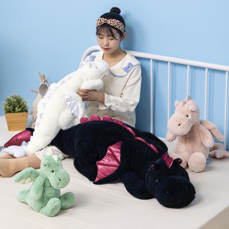IFX24 Black Weighted Dragon Plush – 10 Lbs, 35.4 Inches for Comfort and Relaxation