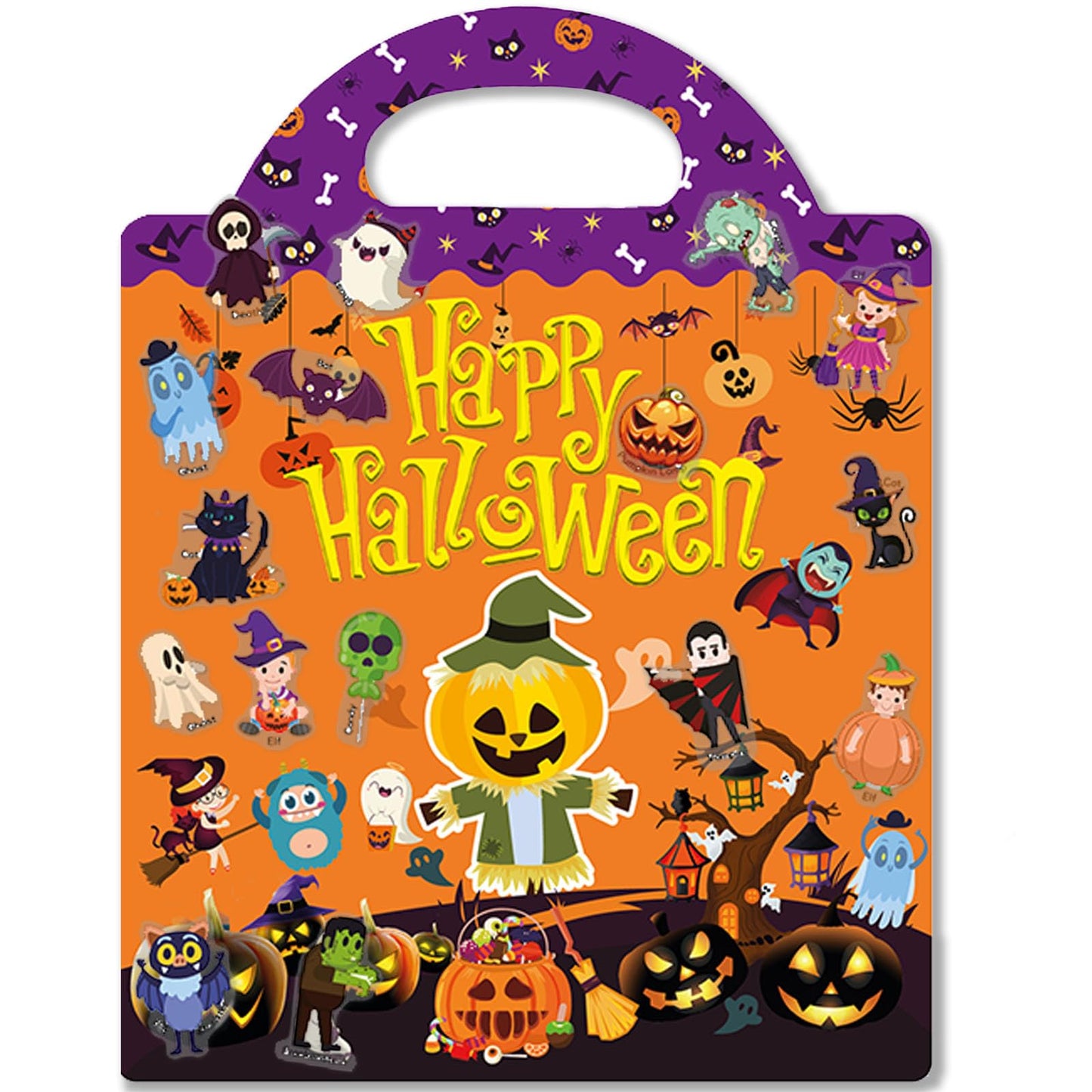 iGetooy Halloween Reusable Sticker Book for Toddlers 3+ | Halloween Stickers