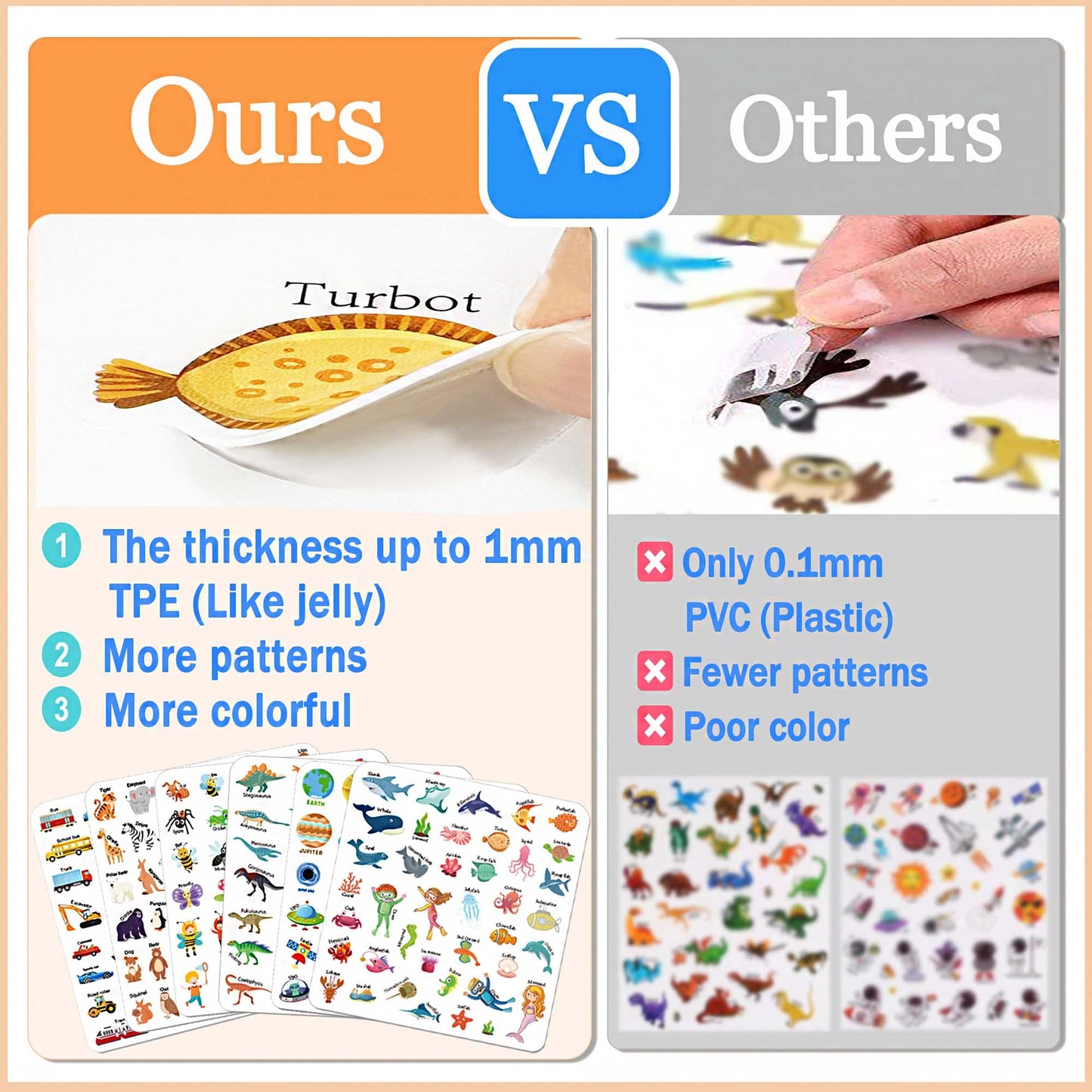 iGetooy Reusable Jelly Sticker Book for Kids — Space Quiet Book & Travel Activity