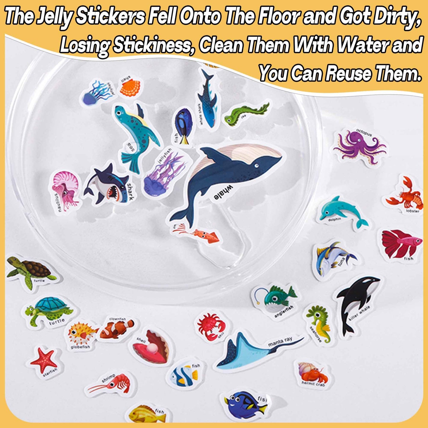 iGetooy 4 Sets Sticker Books for Toddlers – Jelly Reusable Sticker Books for Travel & Learning