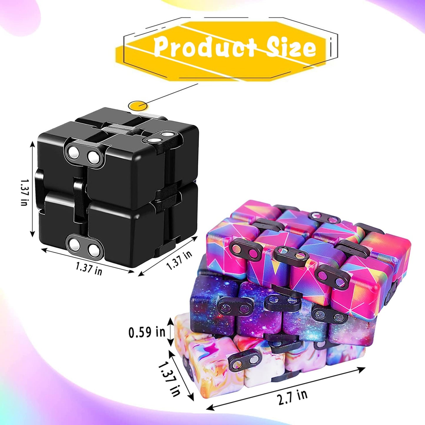 IGINOA Infinity Cube – Stress-Relieving Fidget Toy for Kids & Adults
