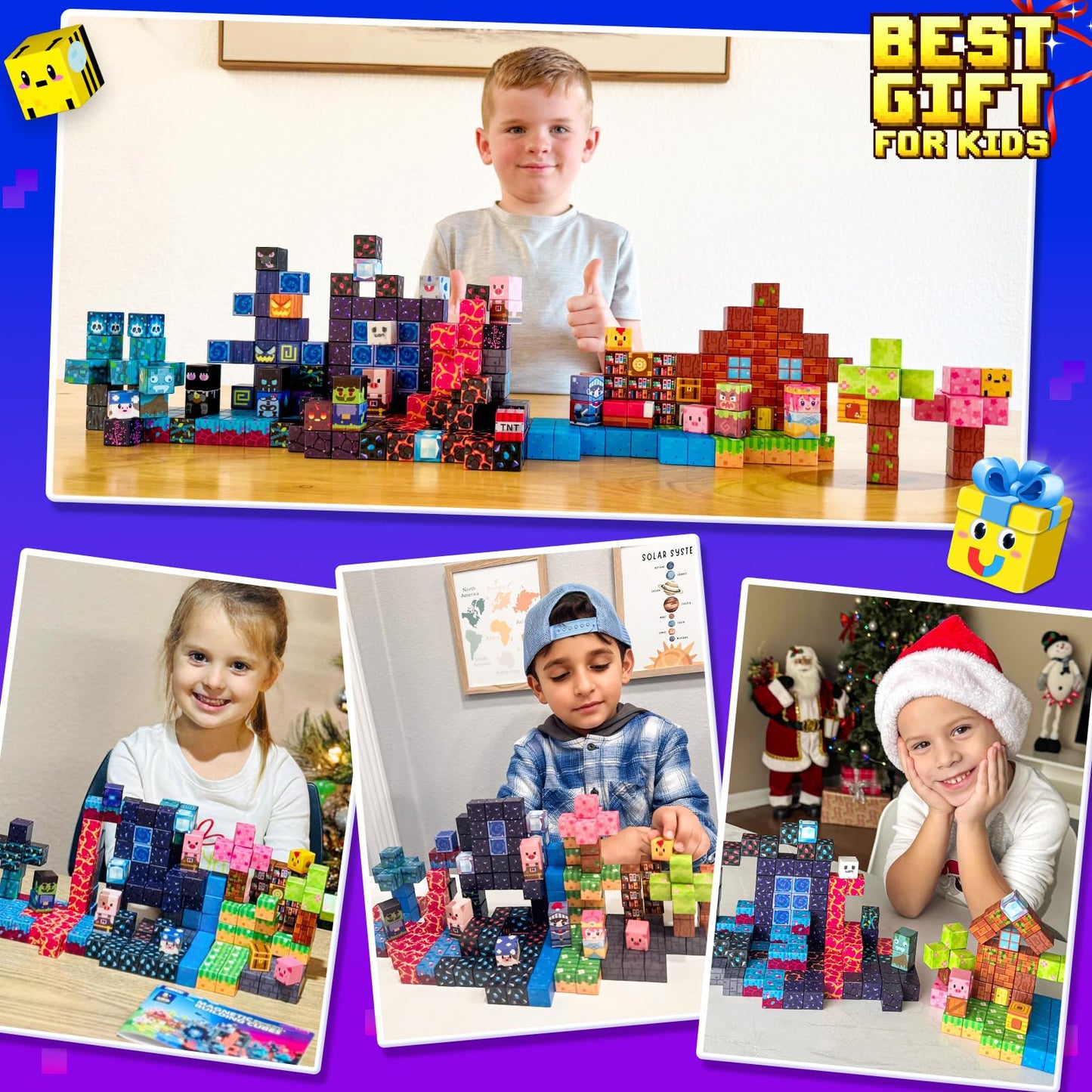 IGIVI 300PCS Magnetic Blocks Set – Build Mine Magnet World | STEM & Montessori Toys for Kids