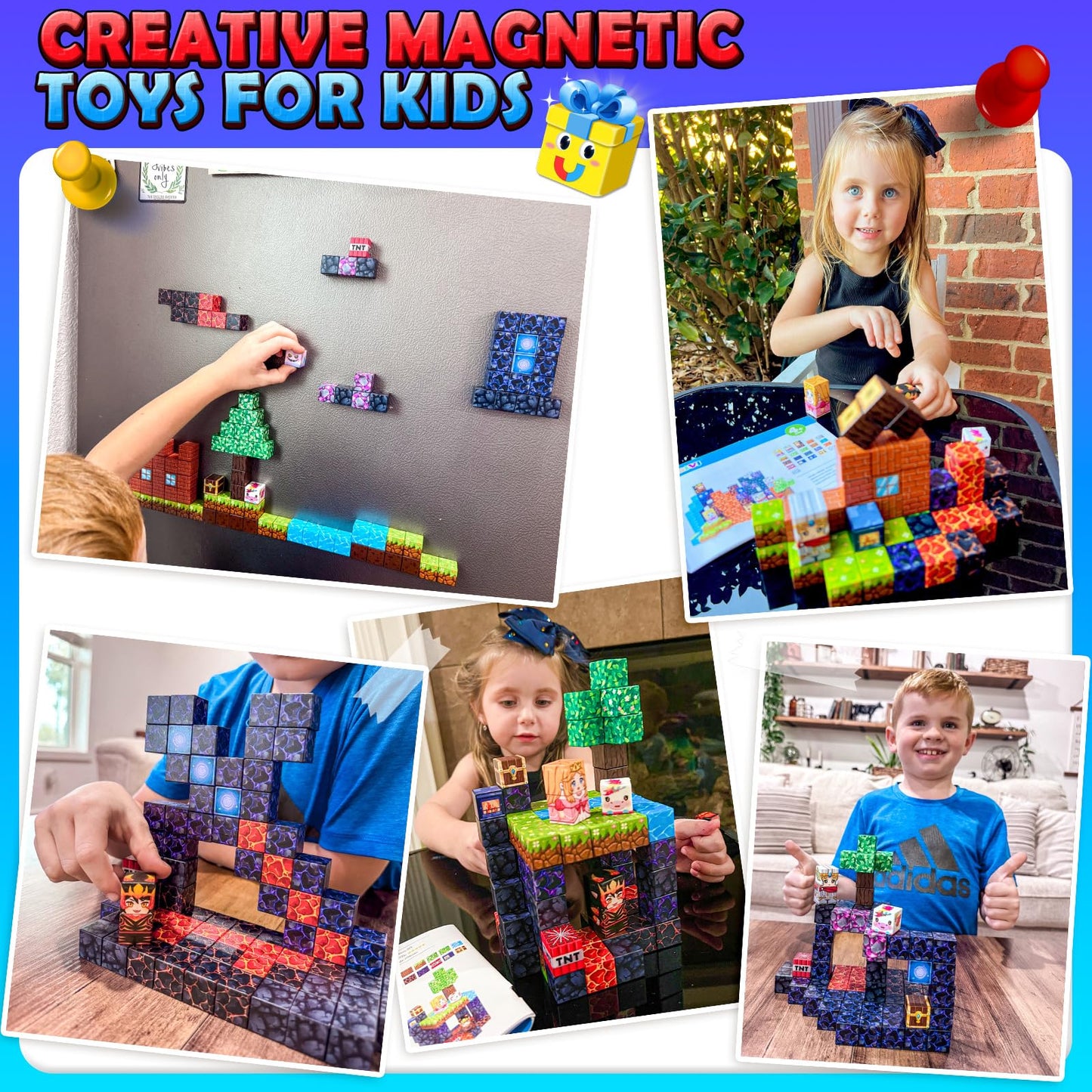 IGIVI Magnetic Blocks Build Mine 3D Magworld – STEM Magnetic Building Toys for Kids 4-12