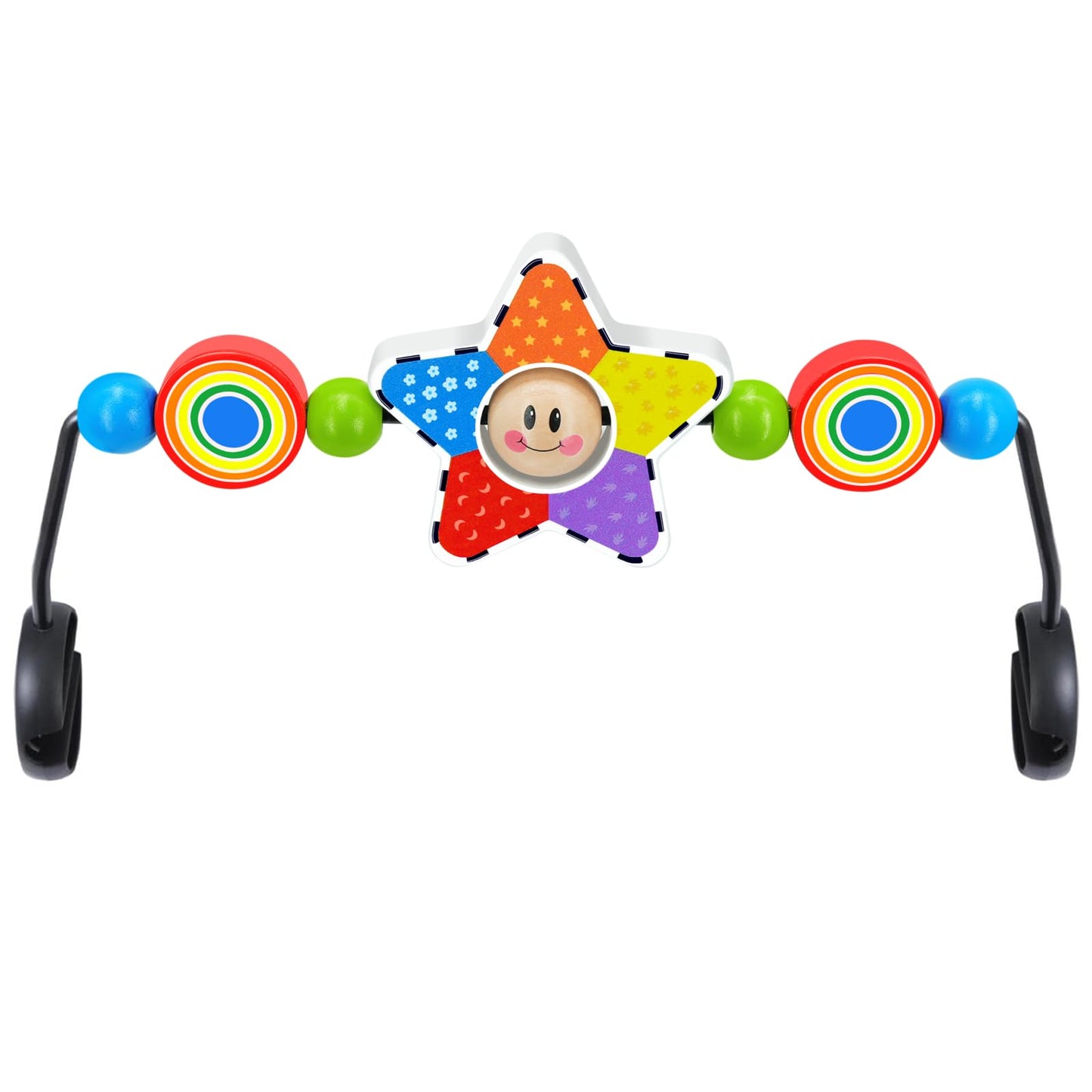 iGRATENS Baby Bjorn Bouncer Toy Bar — Colorful Beech Wood Toy for Bliss & Balance Soft