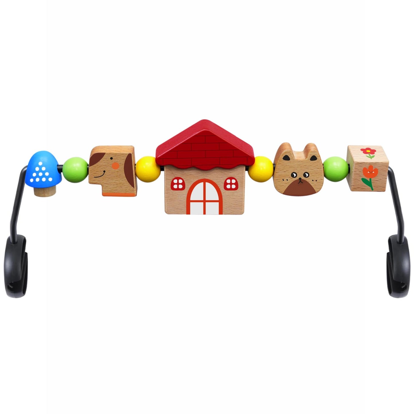 iGRATENS Baby Bjorn Bouncer Toy Bar – Pet Paradise, Easy Attach & Remove, Safe Beech Wood
