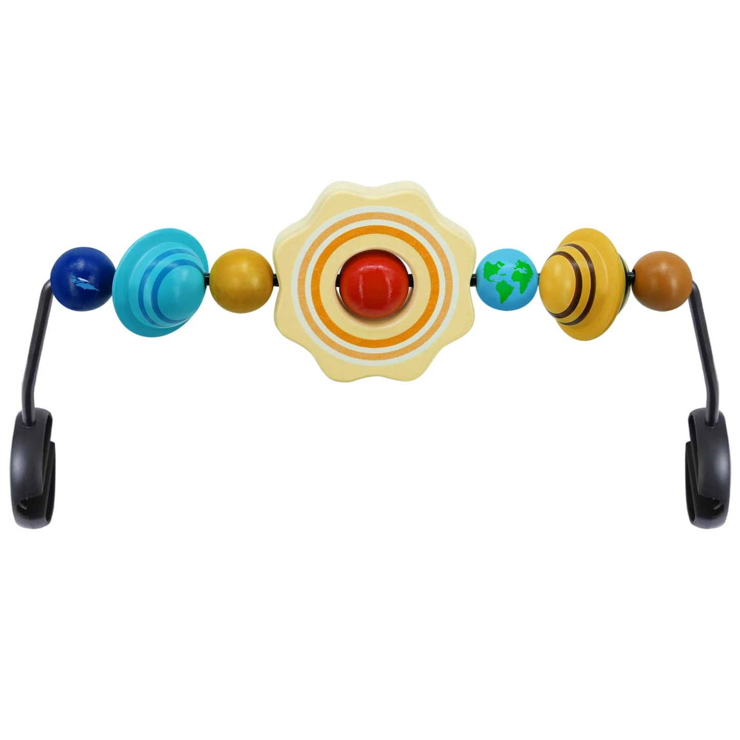 iGRATENS Sun & Planets Wooden Bouncer Toy Bar for Bliss & Balance Soft – Hand-Painted & Easy to Attach