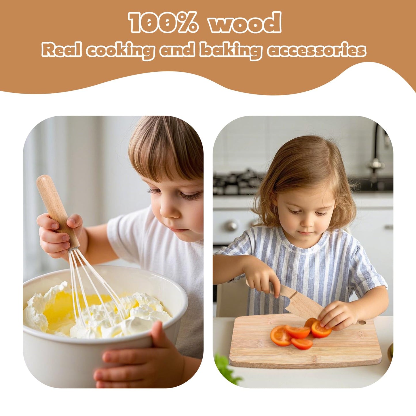 IHFAIO Kids Knife Set – 8-Piece Real Cooking Kit for Little Chefs