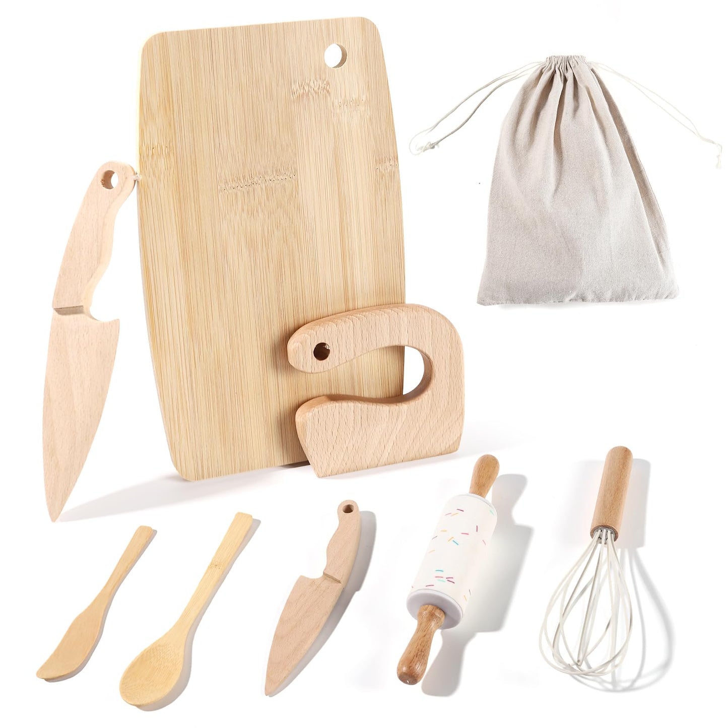 IHFAIO Kids Knife Set – 8-Piece Real Cooking Kit for Little Chefs