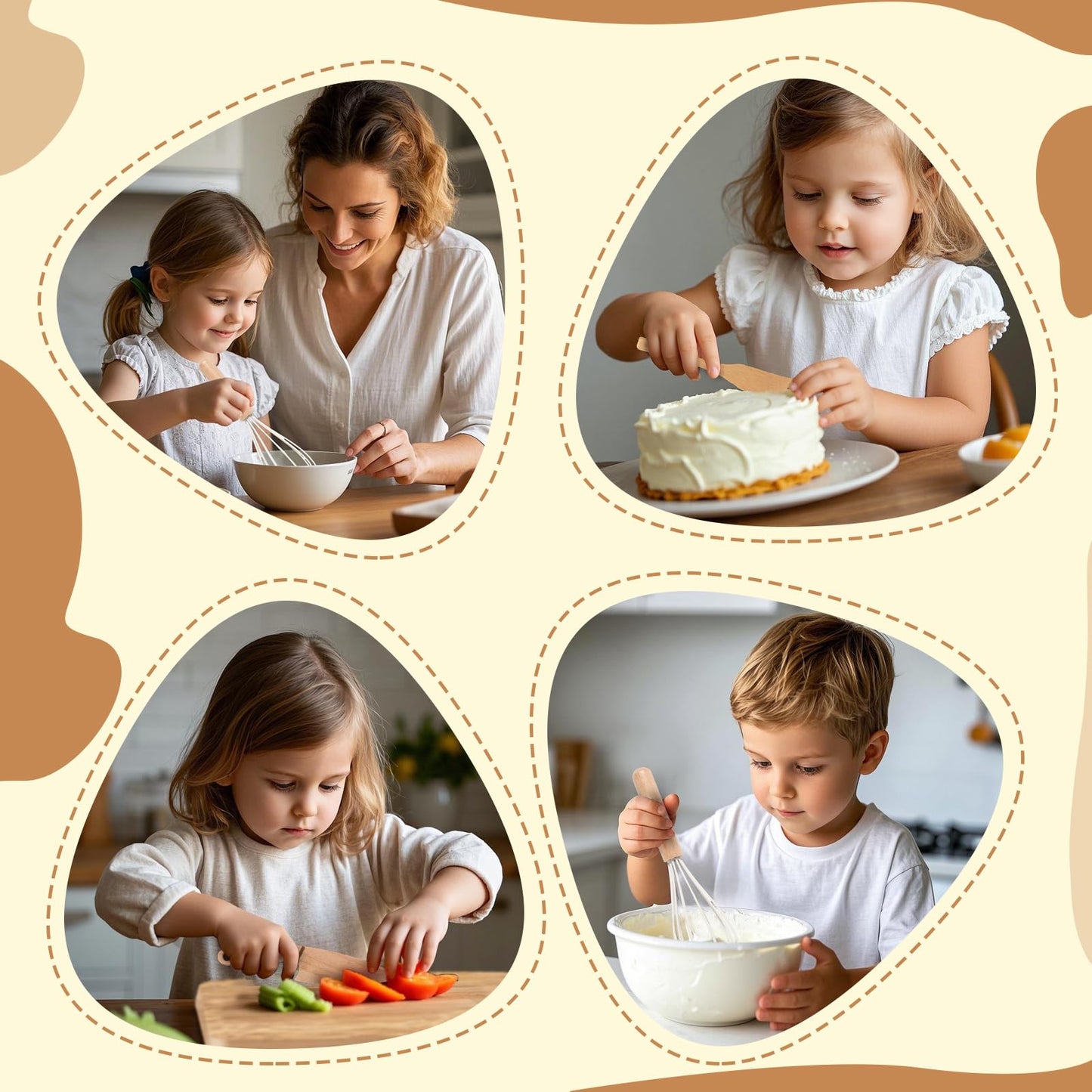 IHFAIO Kids Knife Set – 8-Piece Real Cooking Kit for Little Chefs