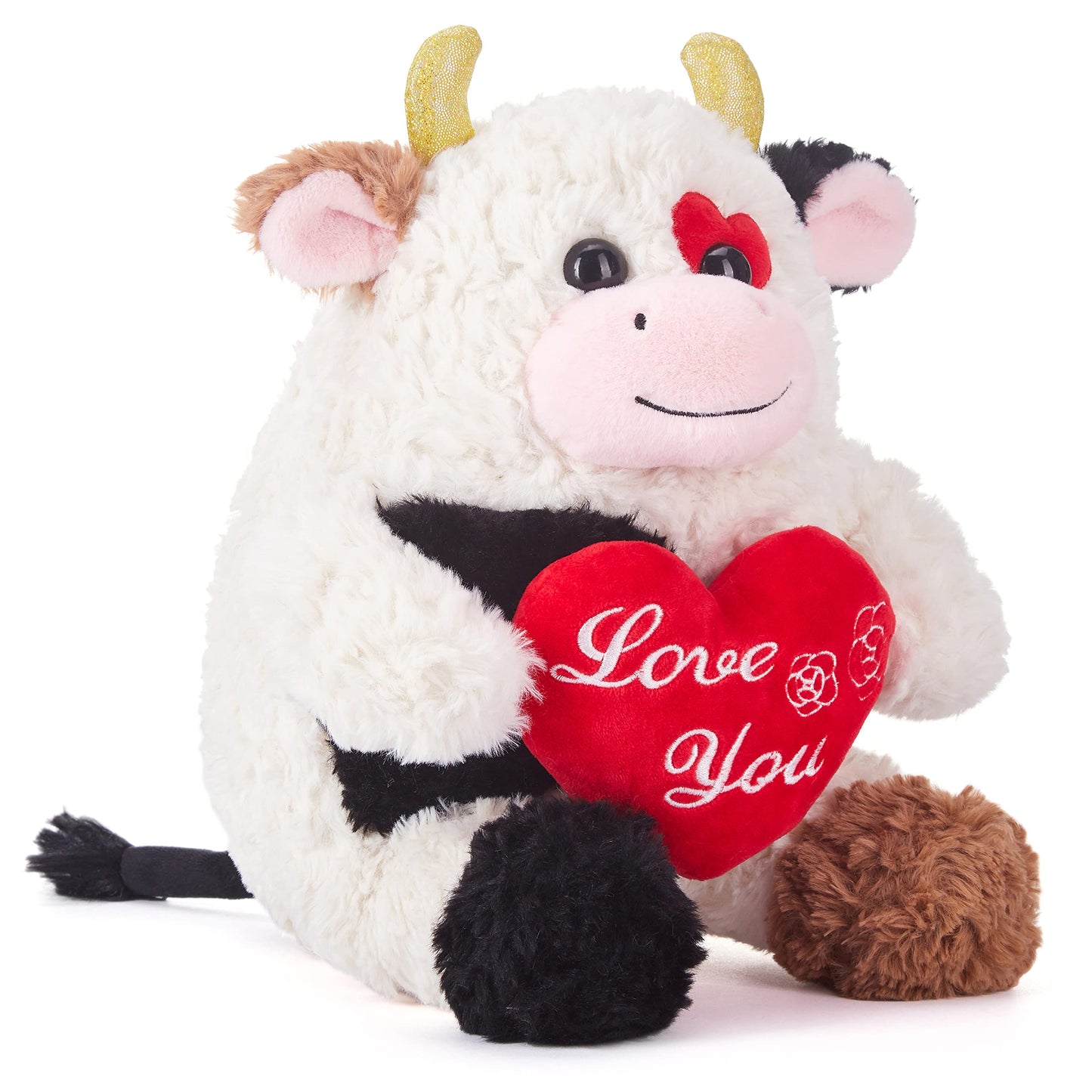 IKASA Cow Plush Toy — 14.6 Inches Soft Valentine Gift for Girlfriend