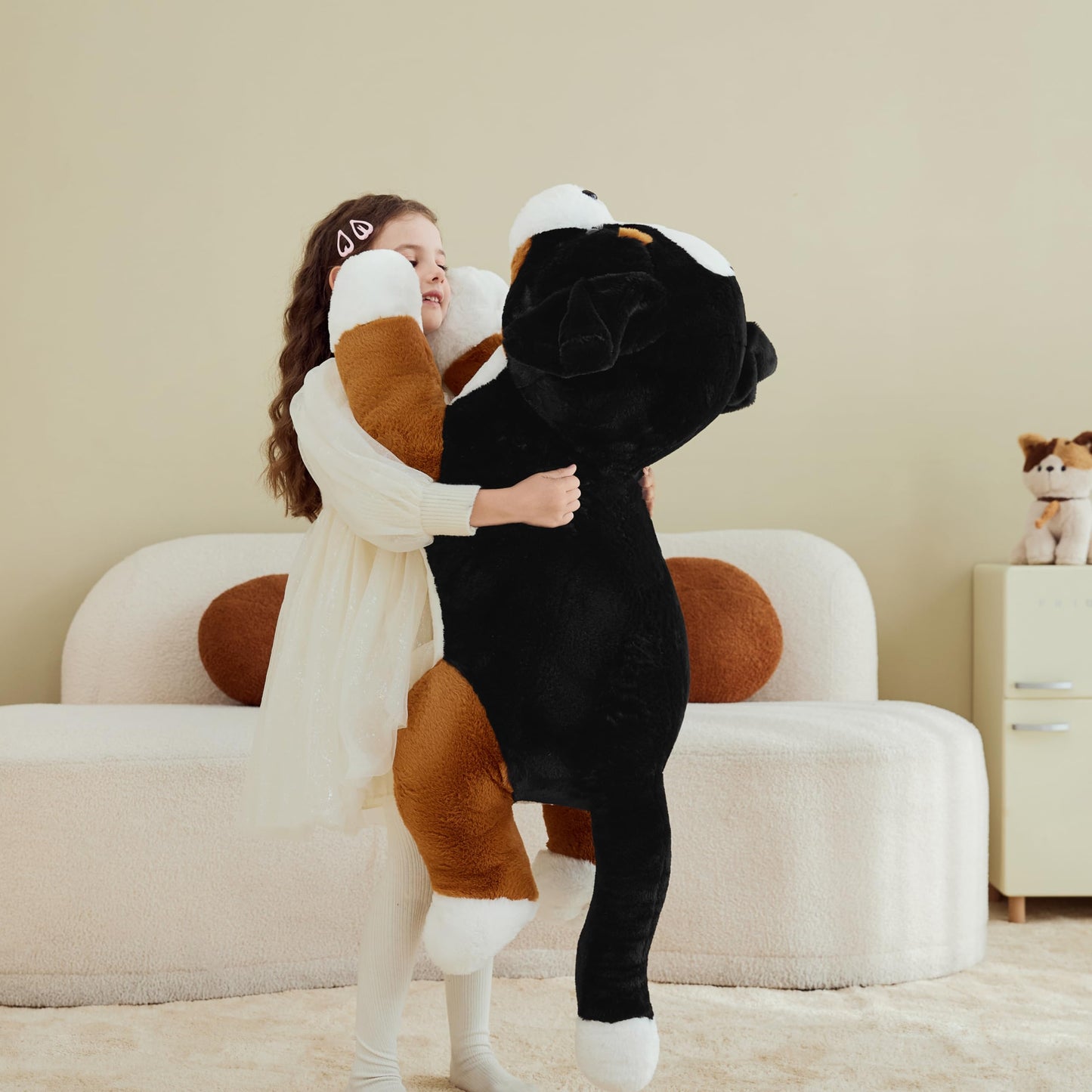 IKASA 30-Inch Giant Bernese Mountain Dog Plush Toy | Oversized Soft Plush