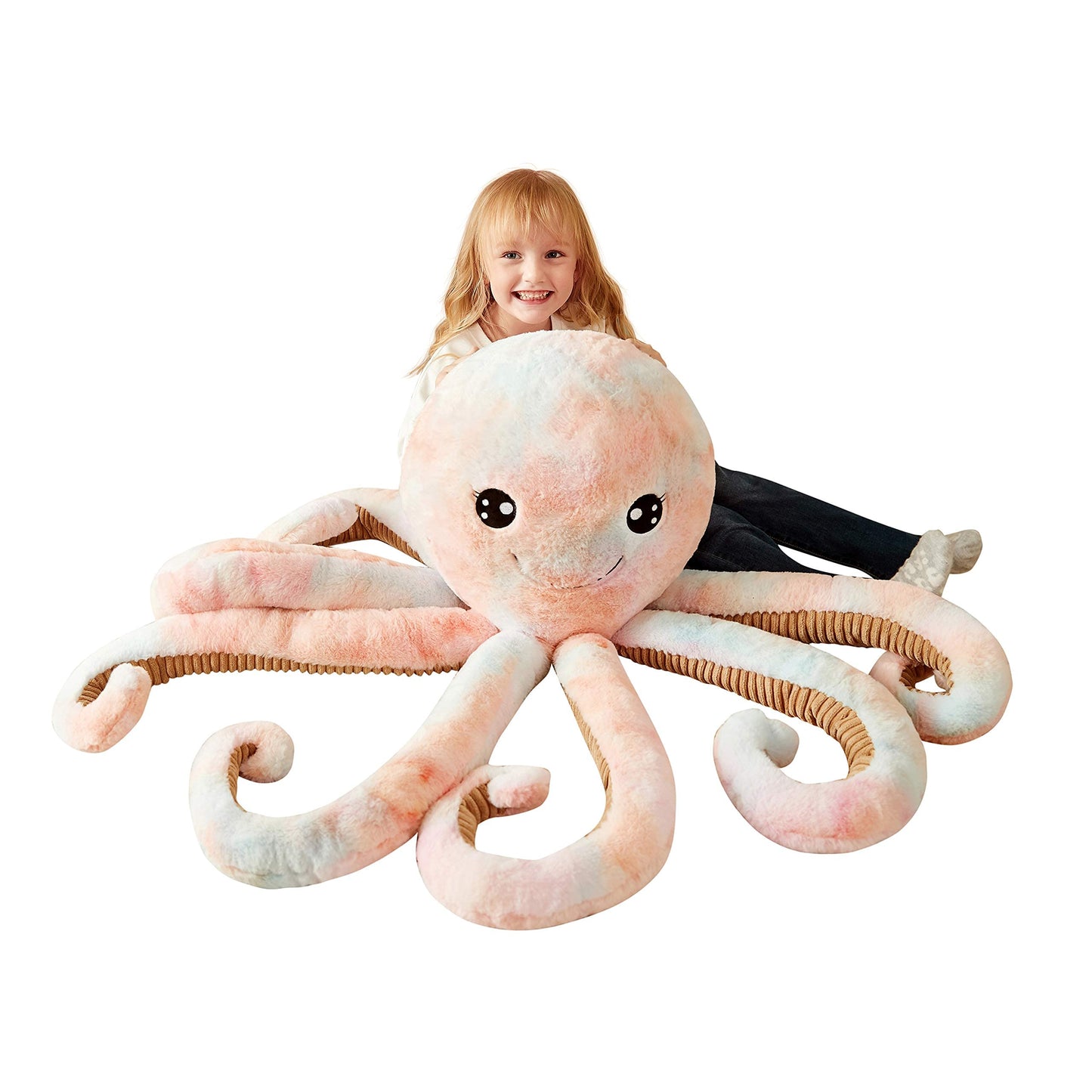 IKASA Giant Octopus Plush Toy – 30-Inch Jumbo Soft Stuffed Animal