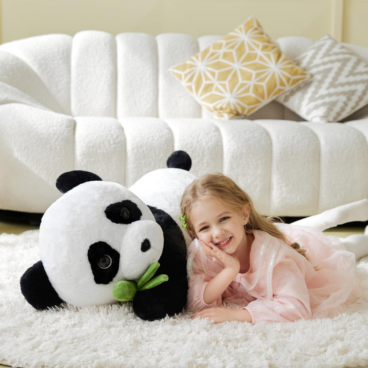 IKASA Giant Panda Plush Toy – 30-Inch Jumbo Cuddle Companion