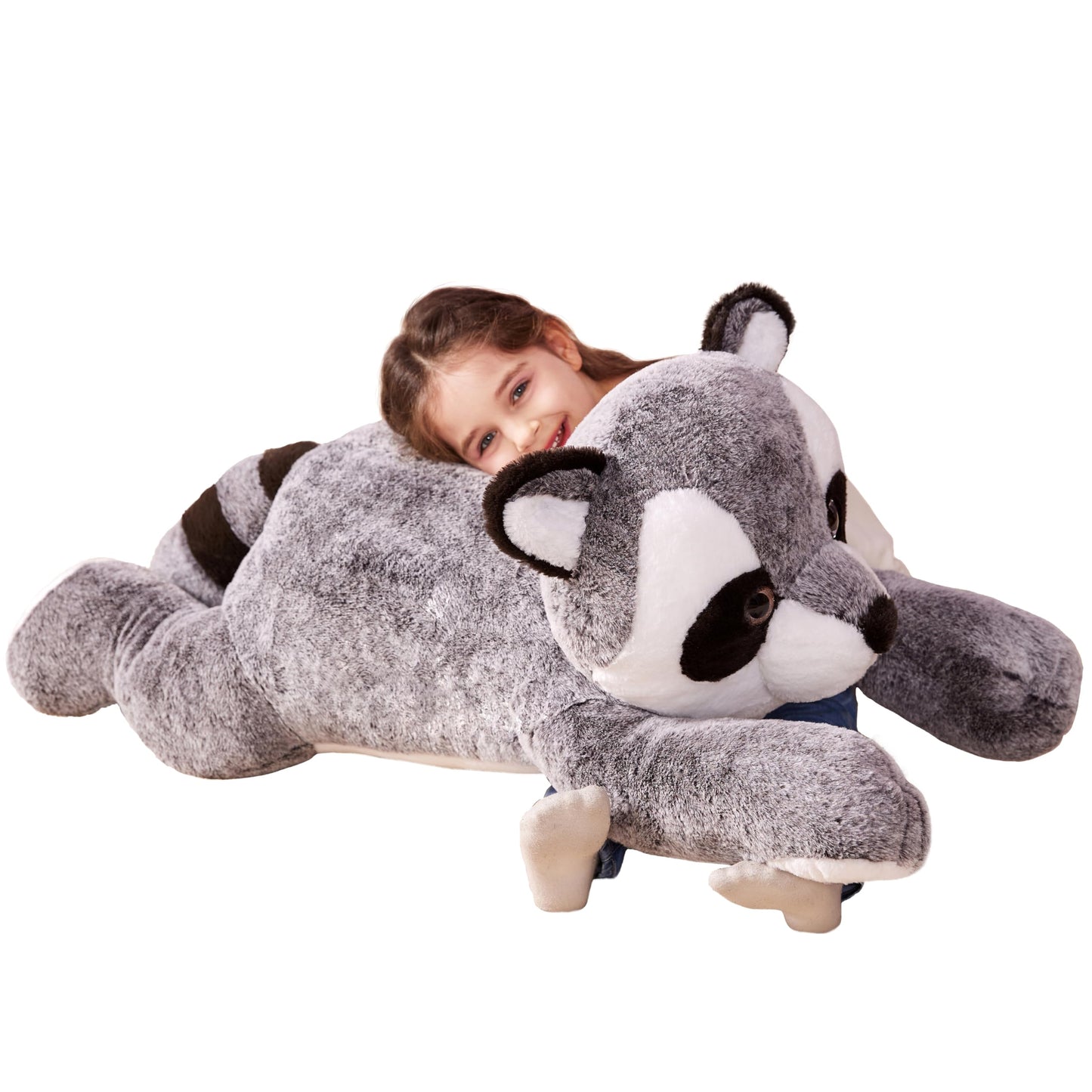 IKASA Giant Raccoon Plush Toy – 30-Inch Ultra-Soft Hugging Raccoon