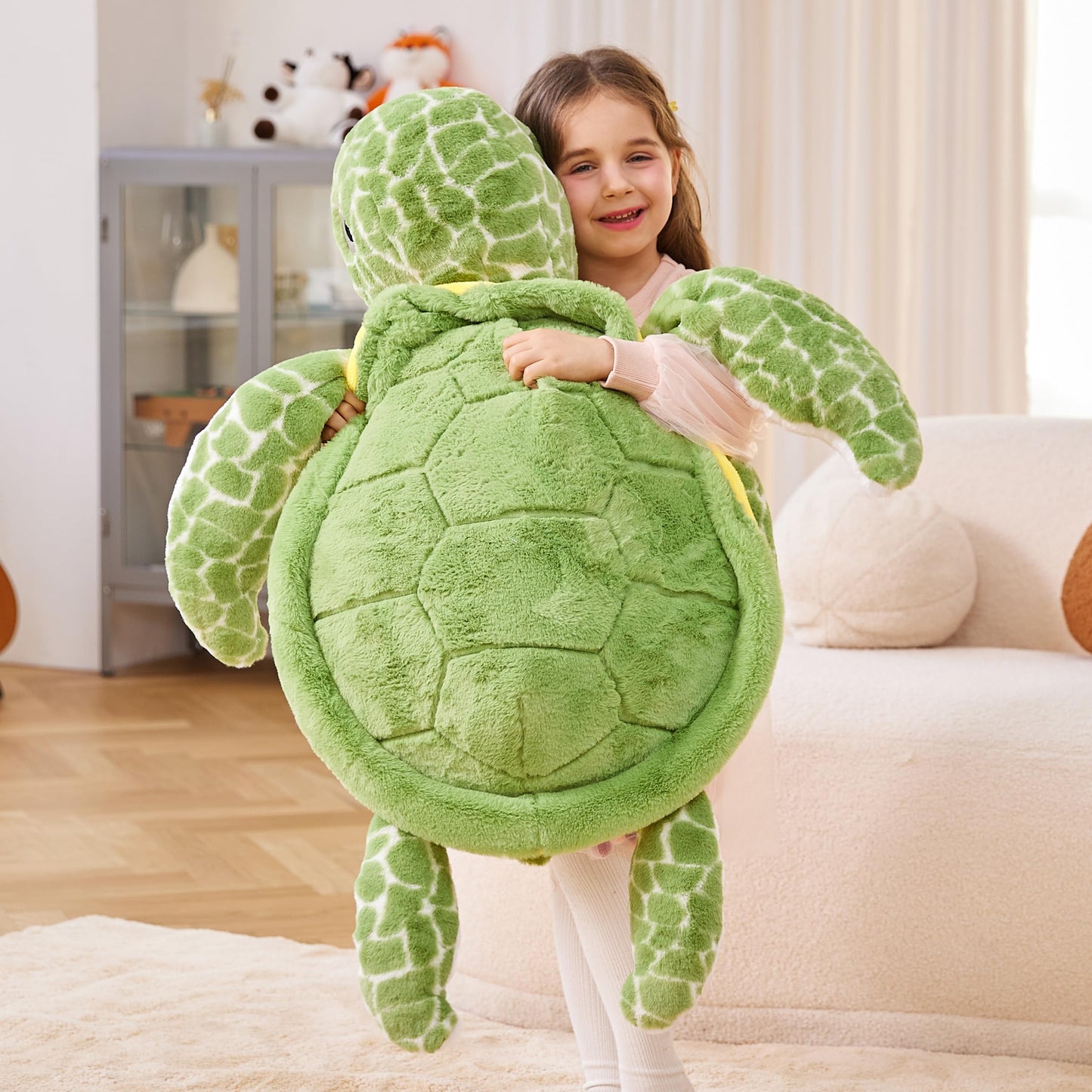 IKASA Giant Sea Turtle Plush Toy - 30-Inch Jumbo Soft Stuffed Animal