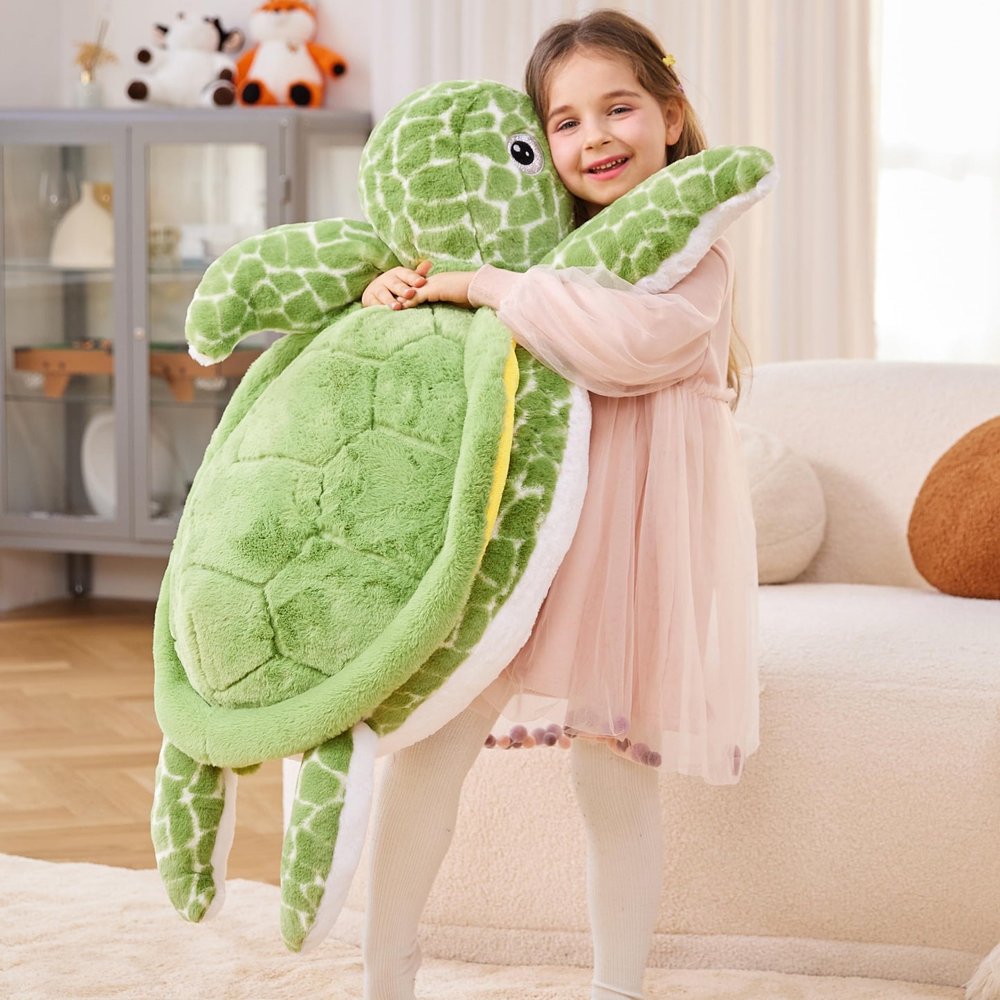 IKASA Giant Sea Turtle Plush Toy - 30-Inch Jumbo Soft Stuffed Animal