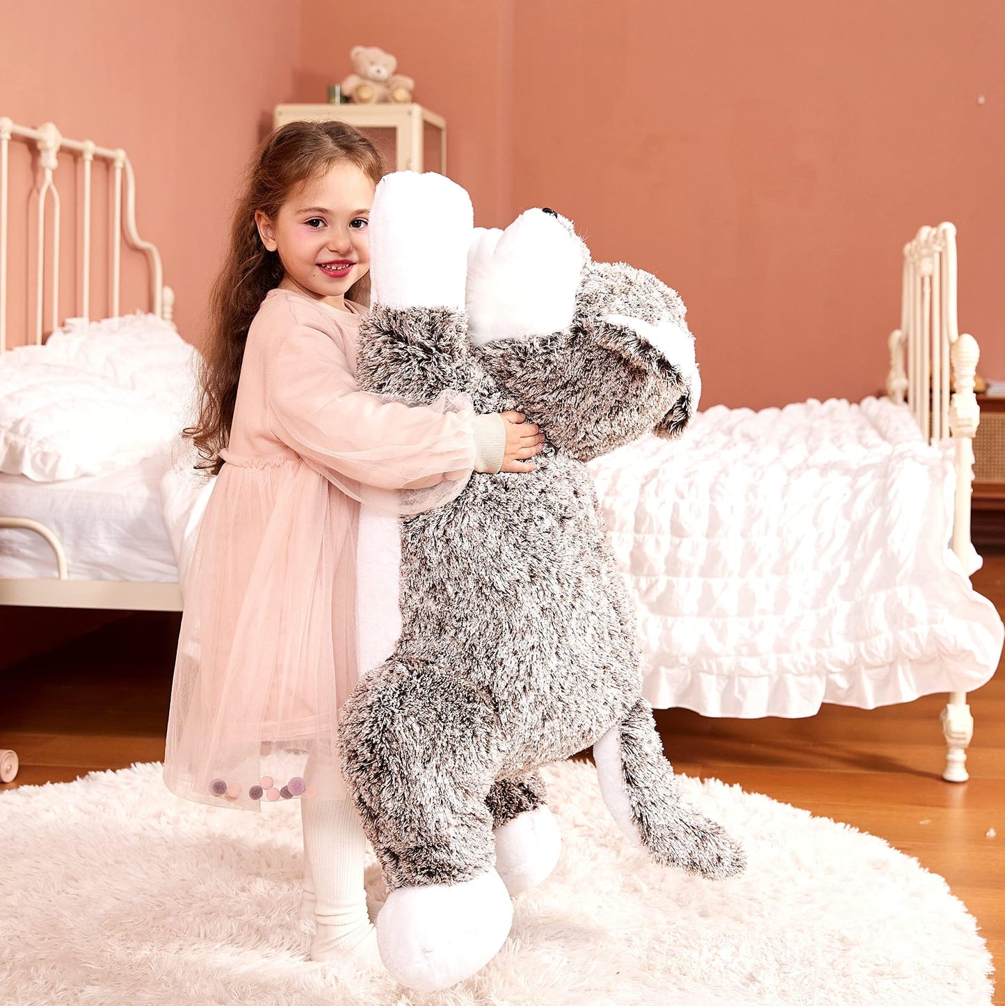 IKASA Giant Wolf Stuffed Animal Plush Toy - 30-Inch Ultra-Soft Wolf for Kids & Loved Ones
